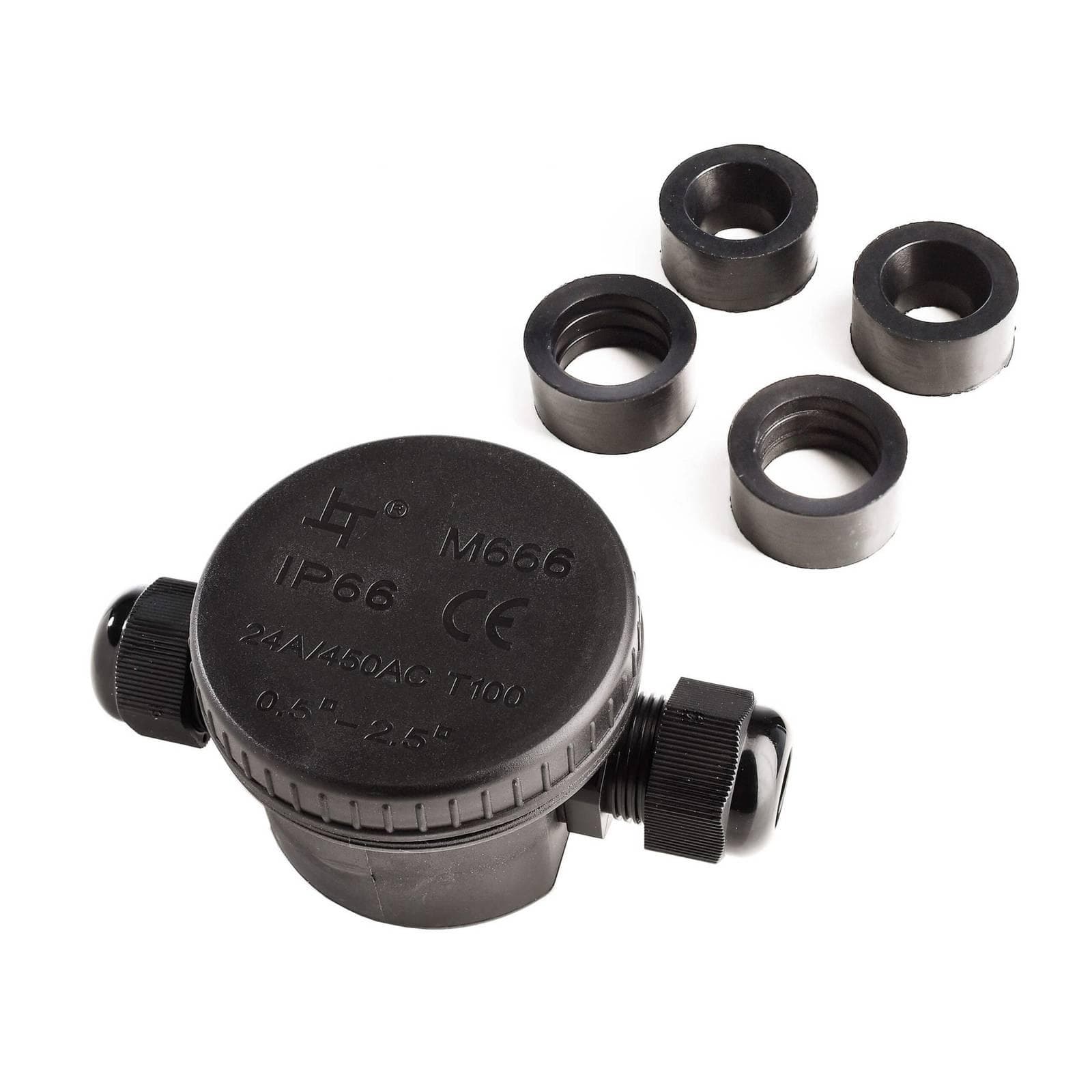 Deko-Light Outdoor-2-fach-Verteiler rund für Kabel 5-12 mm