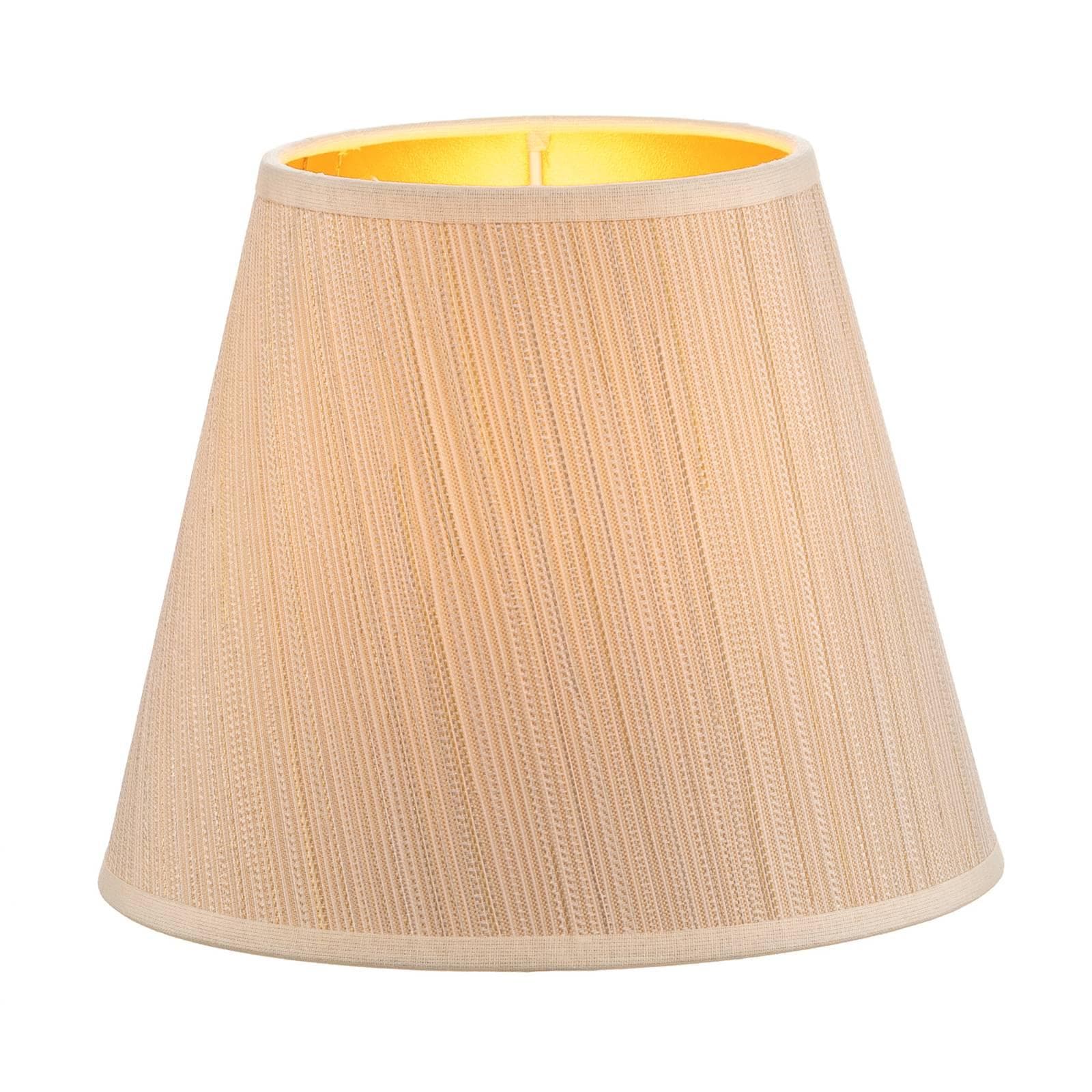 Lampenschirm Sofia Weiß/Gold Gestreift