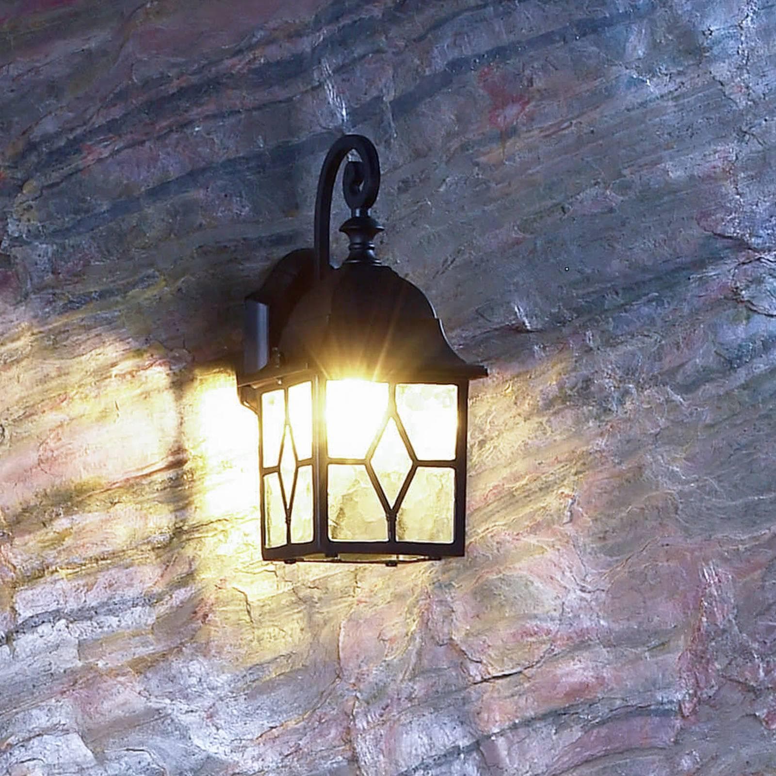 Außenwandleuchte Sargas E27 Schwarz Deko-Light