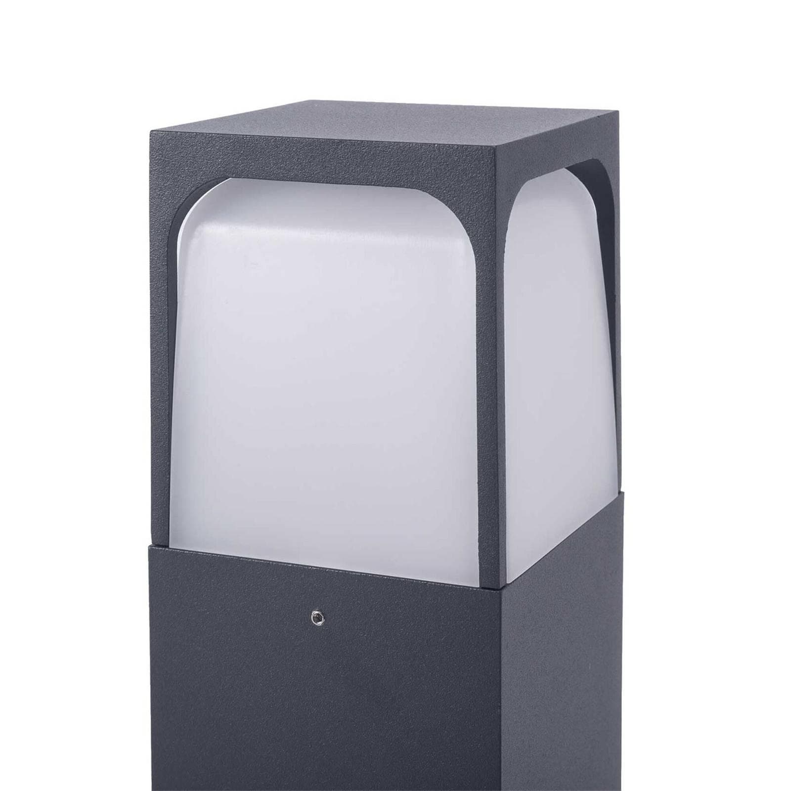 Forlight Sockellampe Veta, Höhe 50 cm, Schwarz Aluminium