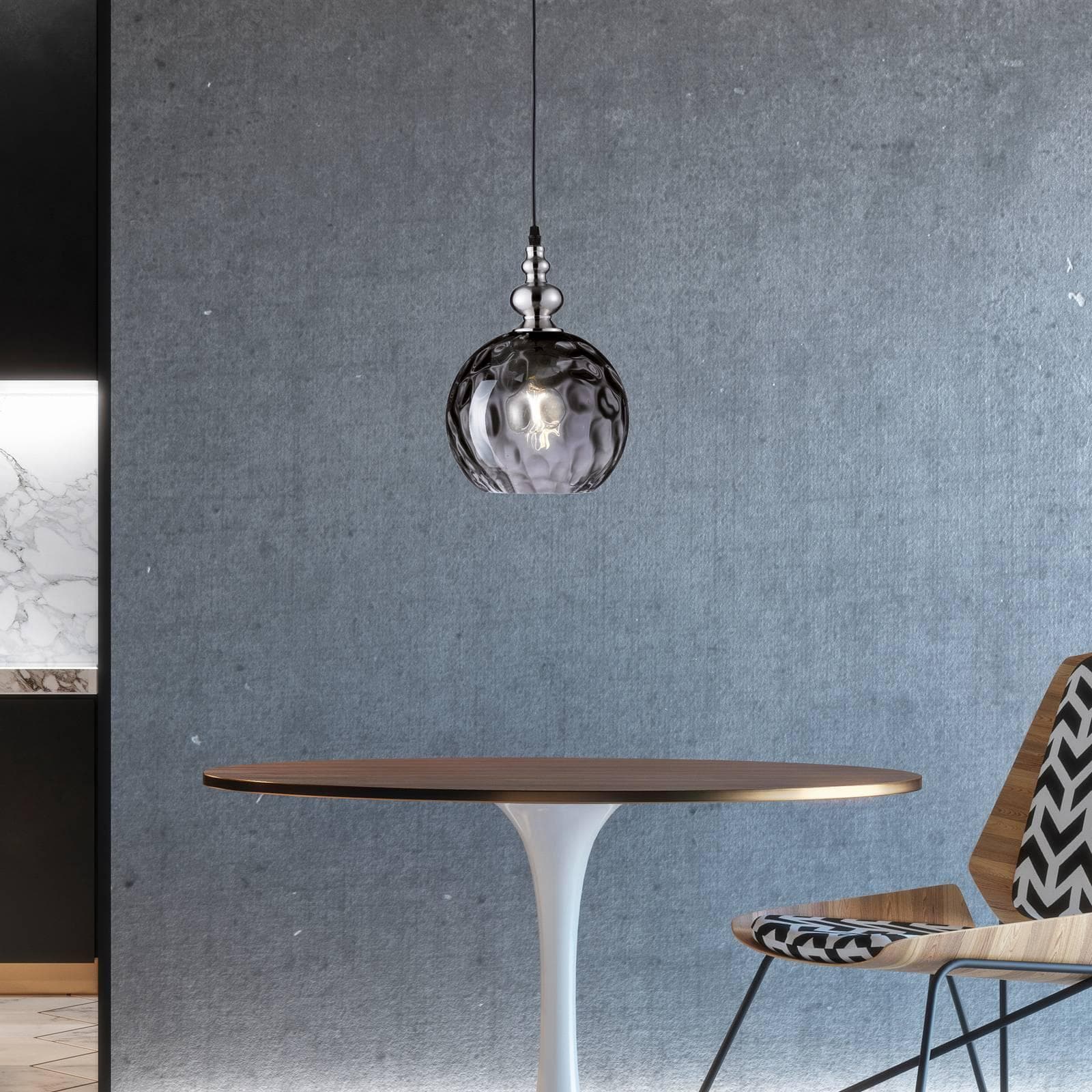 FISCHER & HONSEL Uller Pendelleuchte: Amberfarbenes Glasdesign für Weiches Licht