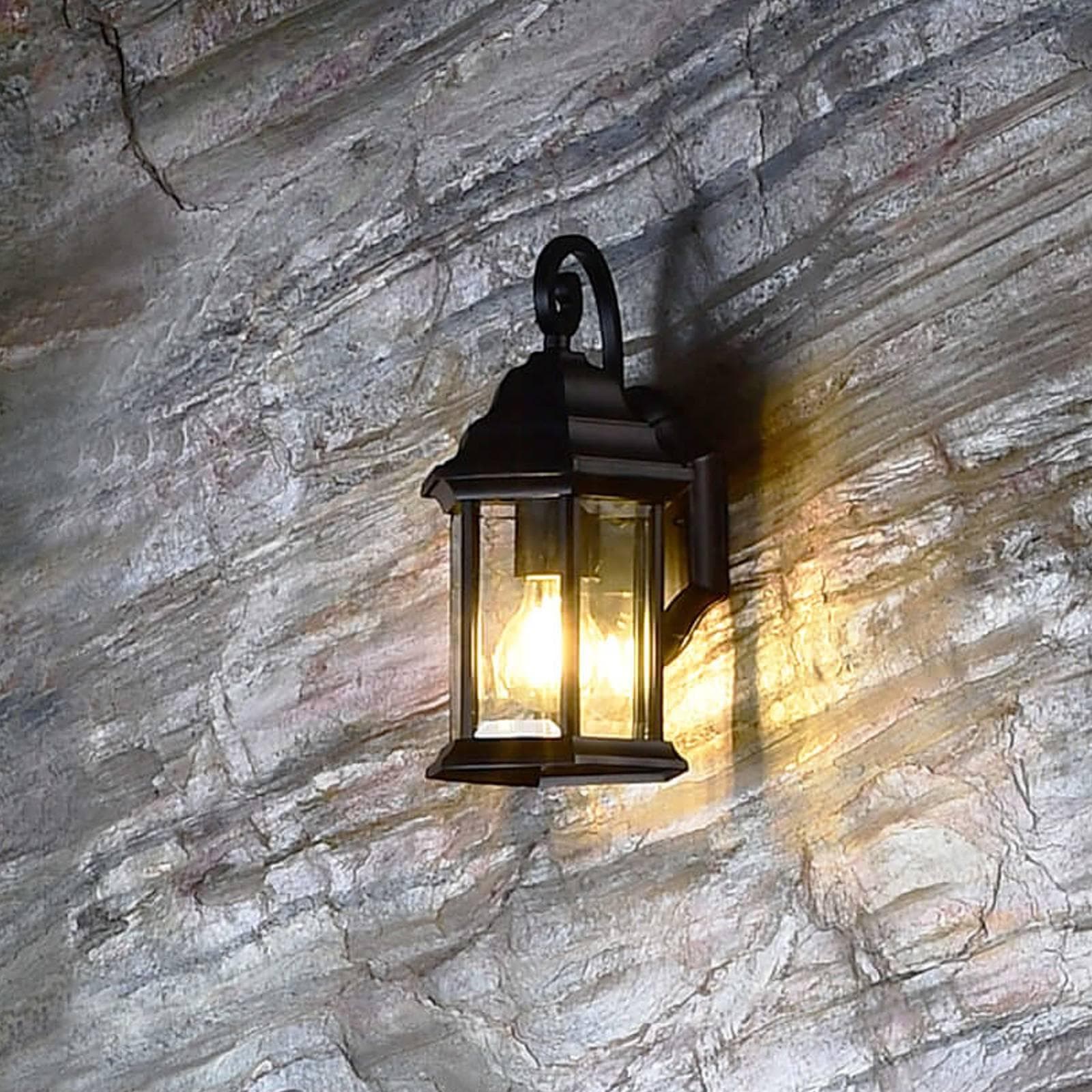 Außenwandleuchte Saiph E27 Schwarz Aluminium