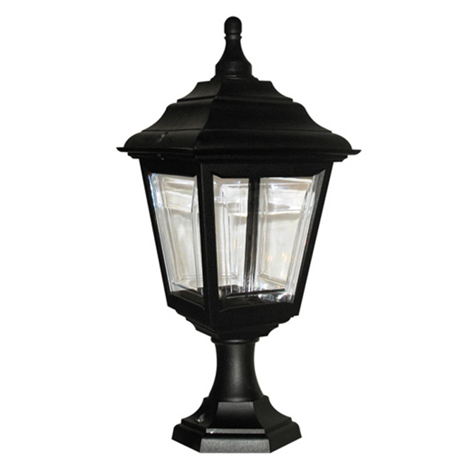 Kerry Sockelleuchte Schwarz Kunststoff für Küstennähe