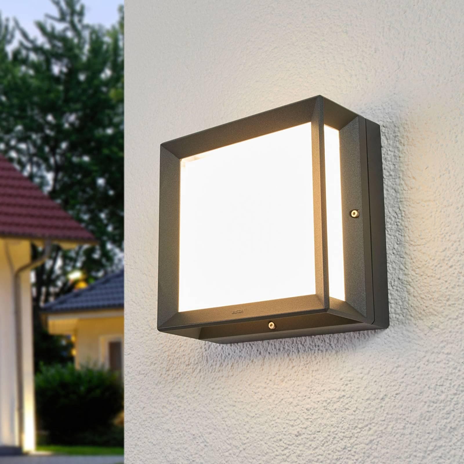 BEGA LED-Außenwandleuchte 22650 Grau Metall IP65 CCT