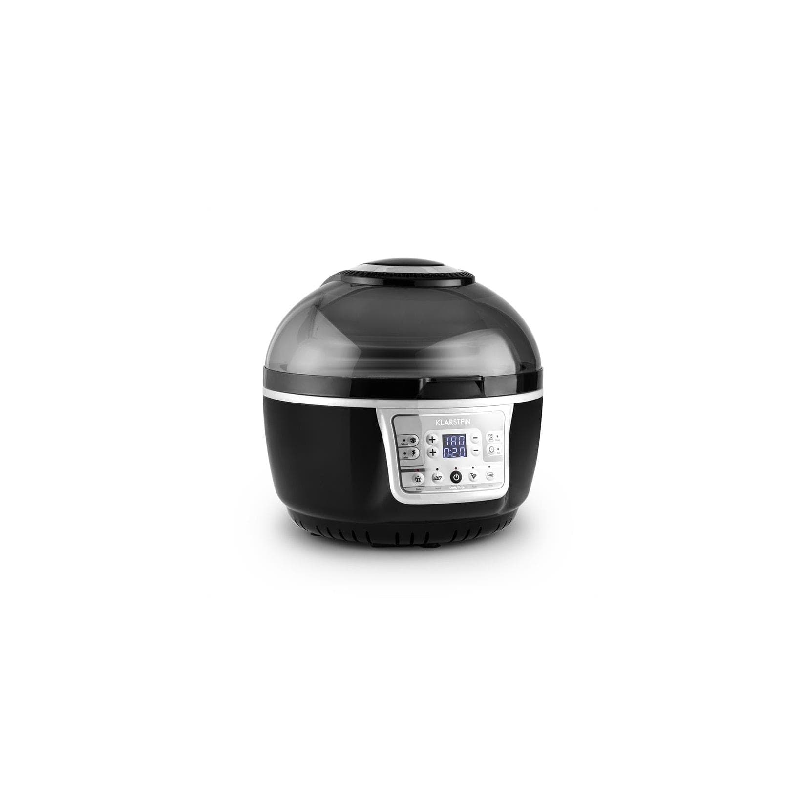 Klarstein VitAir Turbo Heißluftfritteuse 1400W Grillen Backen 9l Schwarz