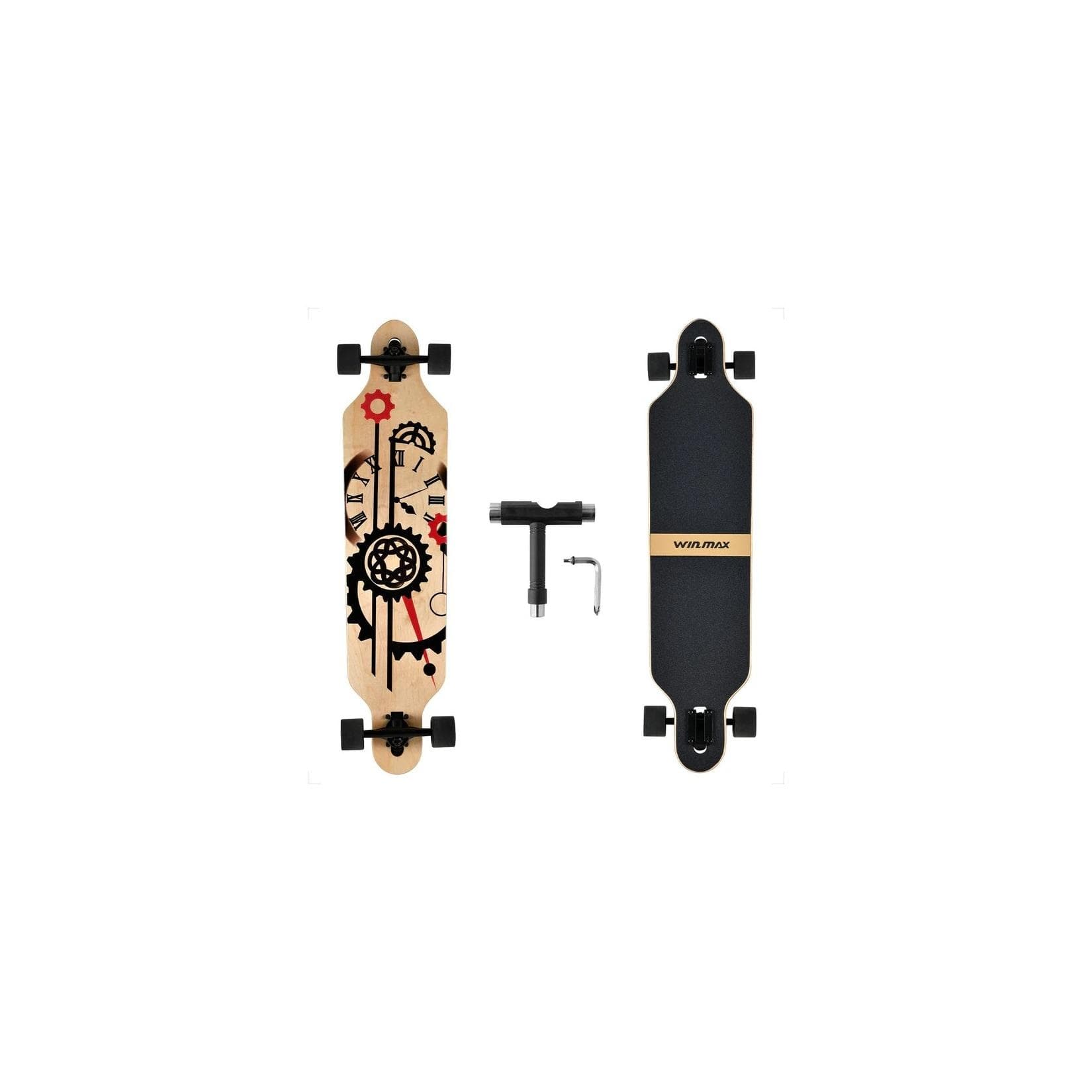 41 Zoll Longboard Skateboard Uhr Design 8-lagiges Ahorndeck