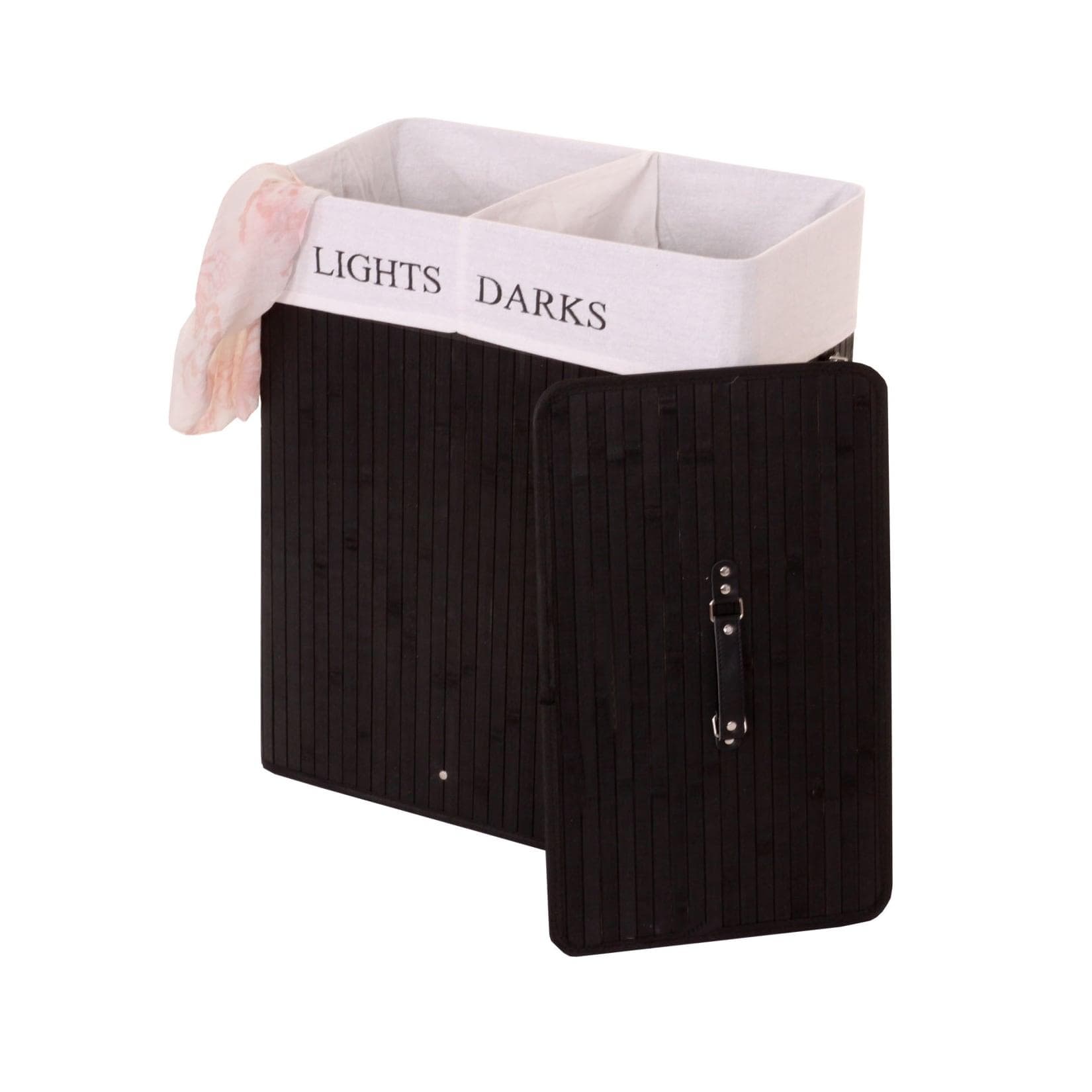 MCW Wäschekorb MCW-C21-100 Beige/Schwarz Herausnehmbarer Wäschesack