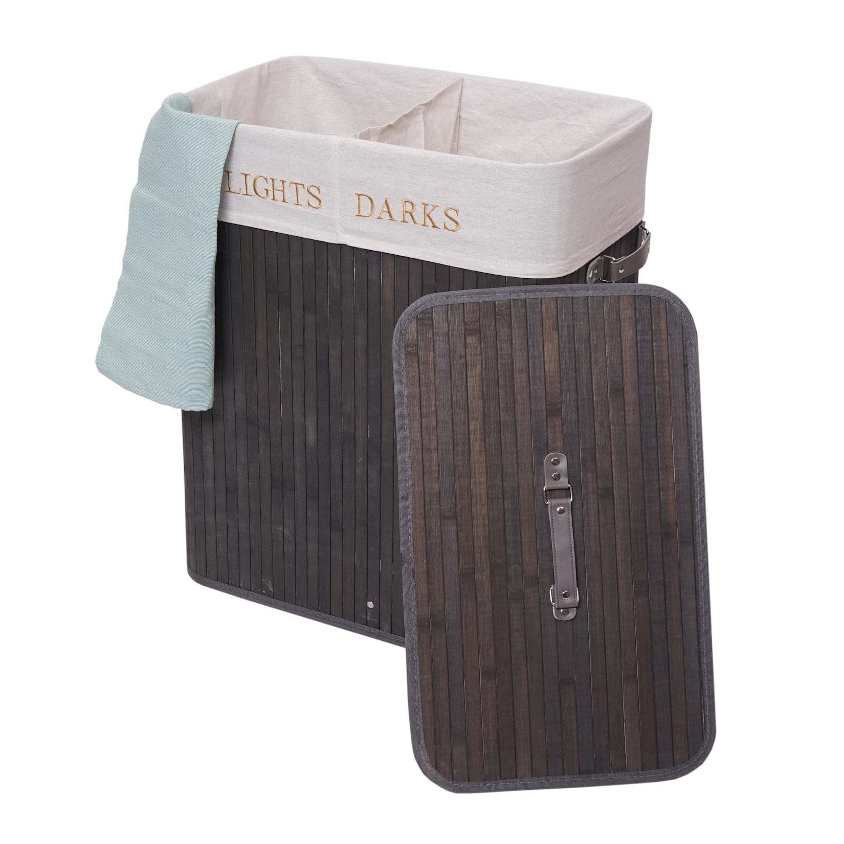 MCW Wäschekorb MCW-C21-100 Grau/Beige Herausnehmbarer Wäschesack