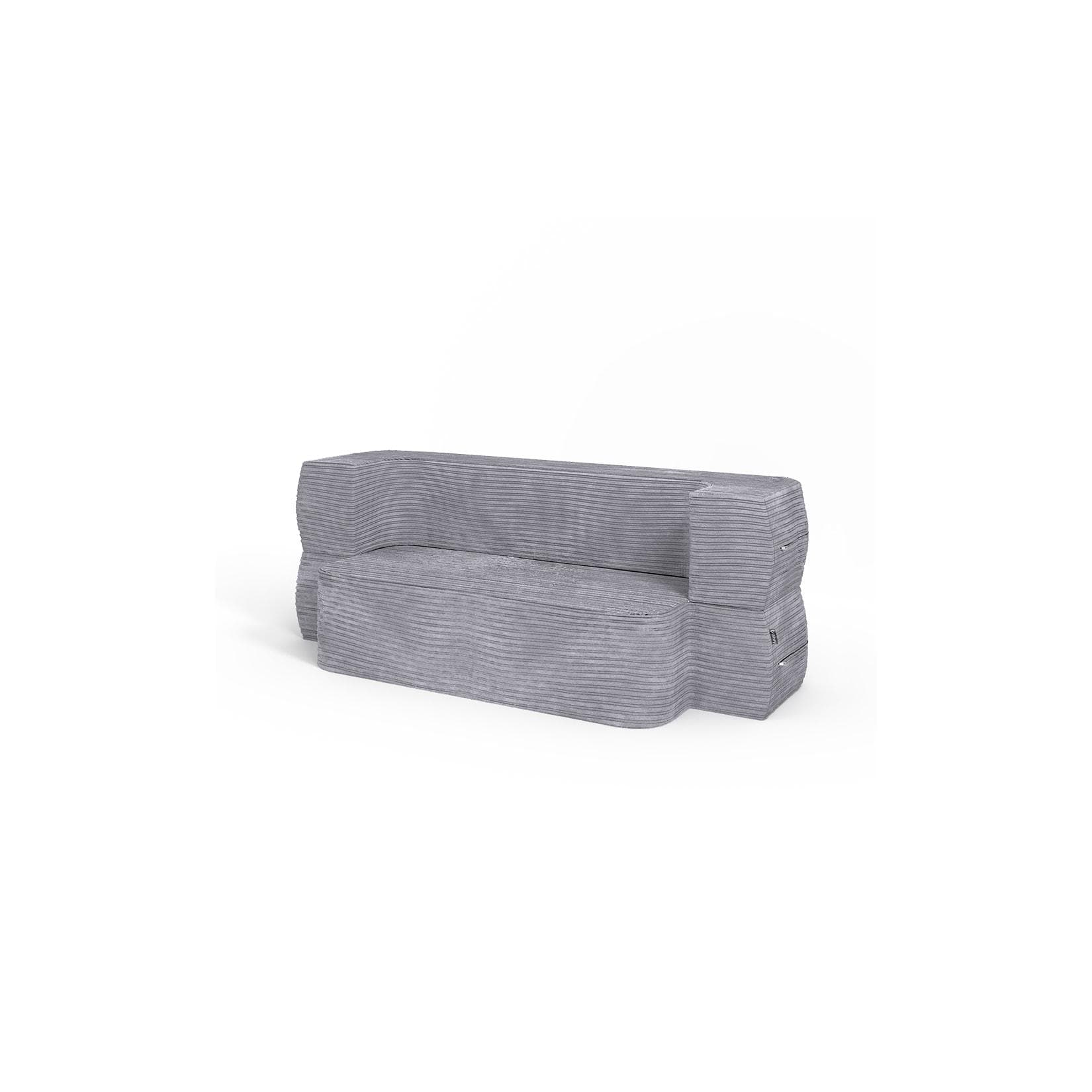 VitaliSpa® Schlafsofa Lille Grau mit Schlaffunktion und faltbarer Konstruktion