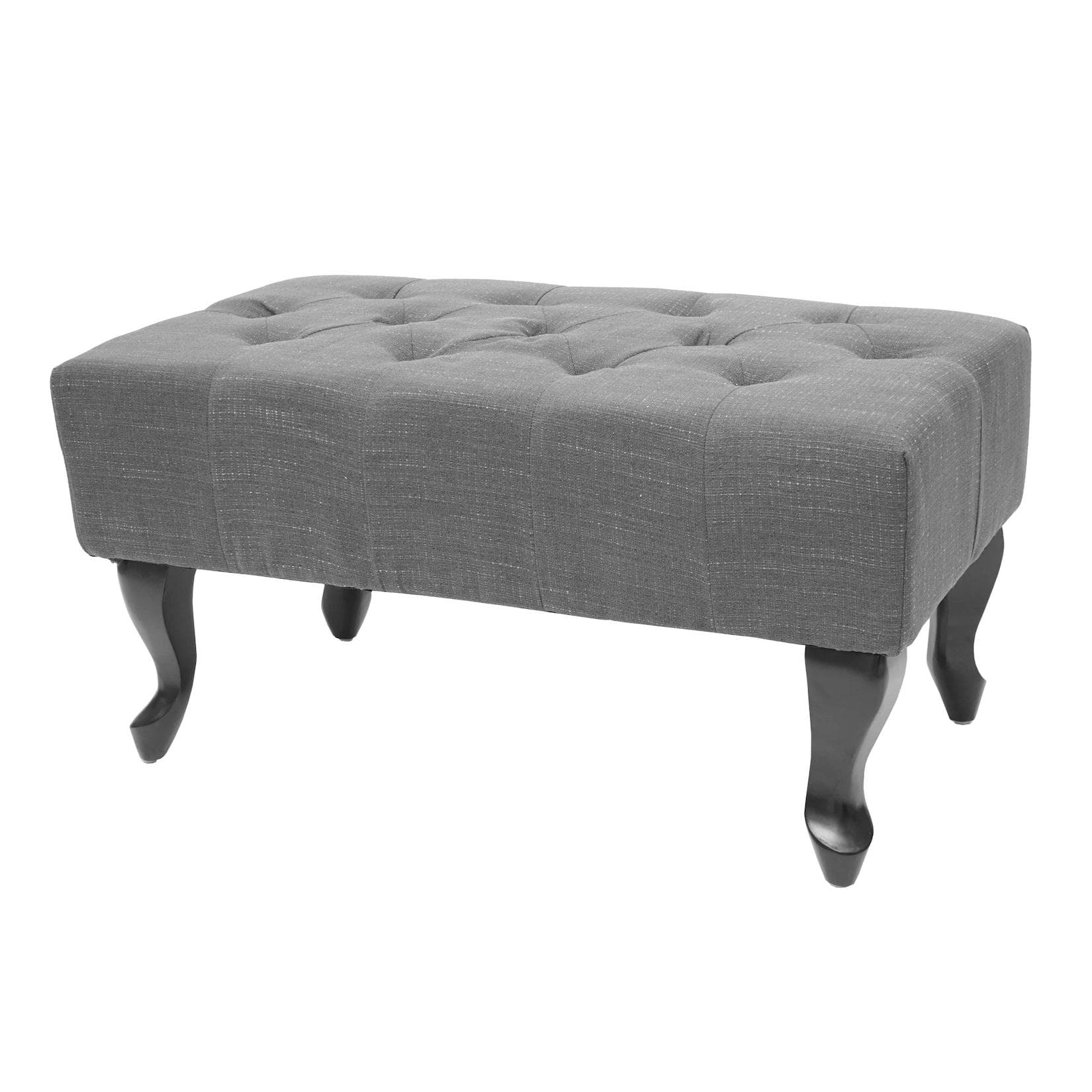 MCW Ottomane Chesterfield Oxford Hocker Dunkelgrau Wasserabweisend