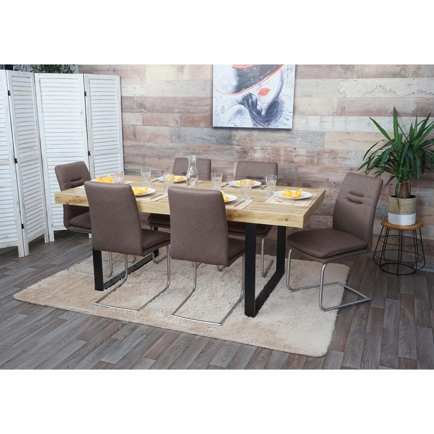 Stabiles Freischwinger-Set (6 Stück) mit Ziernaht & Bodenschutz