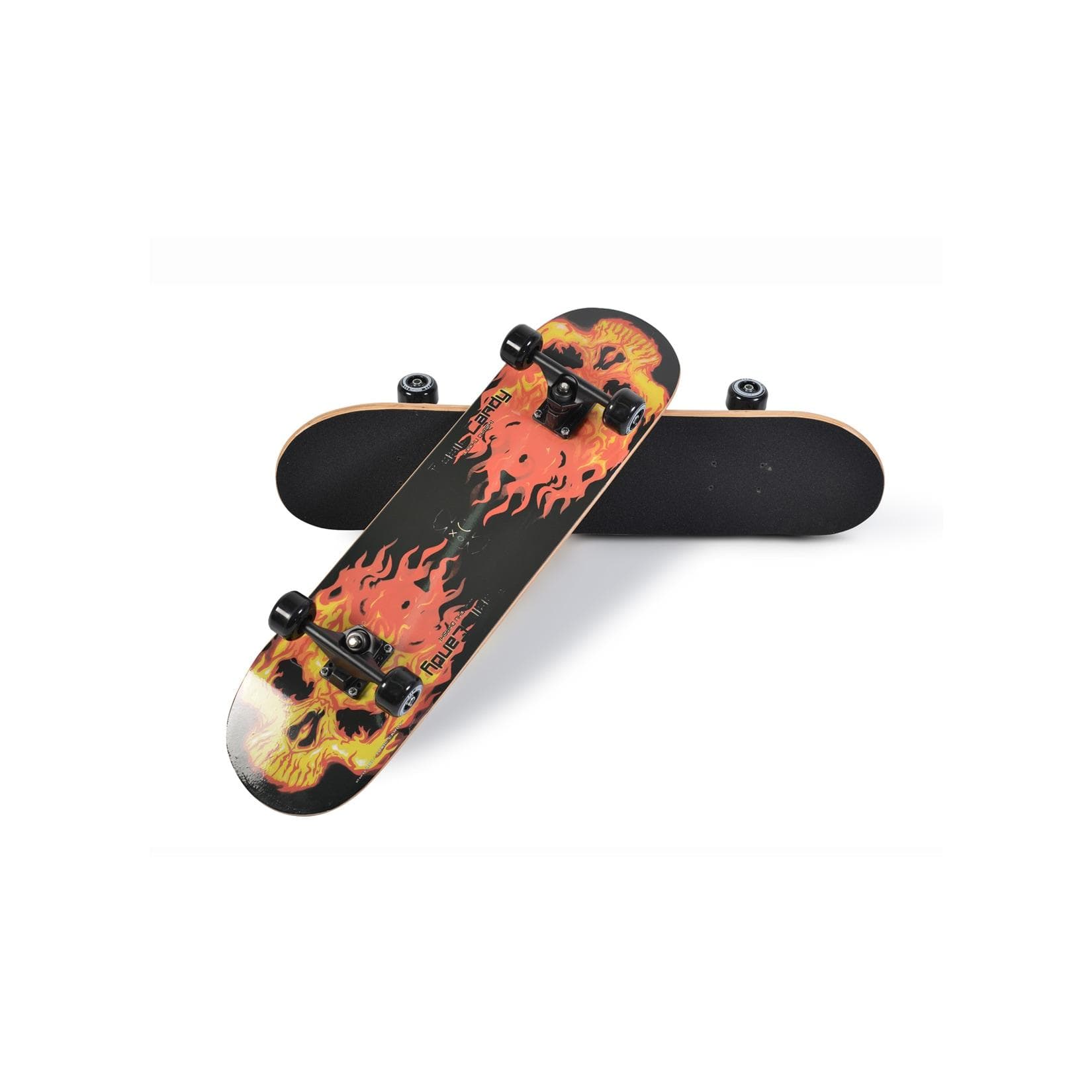 Moni Kinder Skateboard Lux 3006 Schwarz ABEC-5 Lager PU-Räder