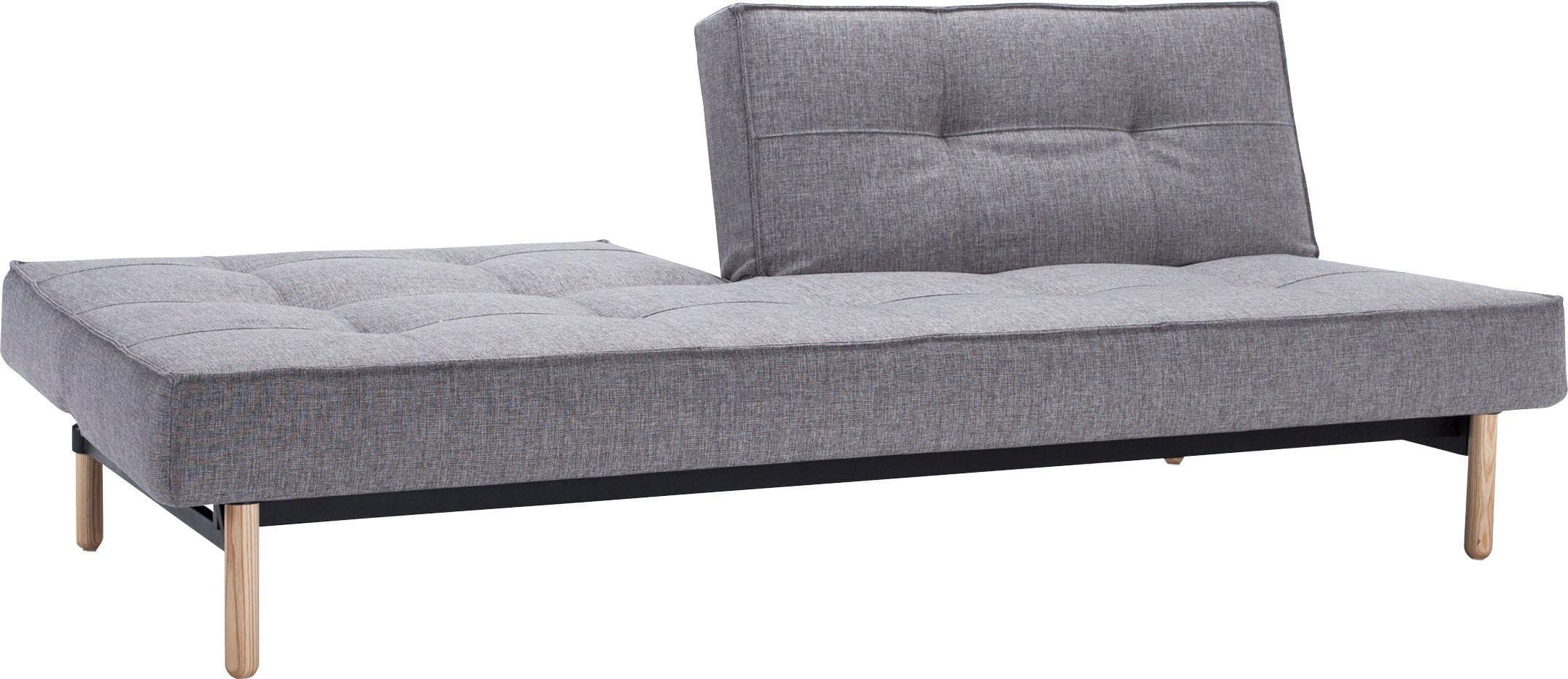 INNOVATION LIVING Schlafsofa Splitback Grau 3-Sitzer mit Schlaffunktion