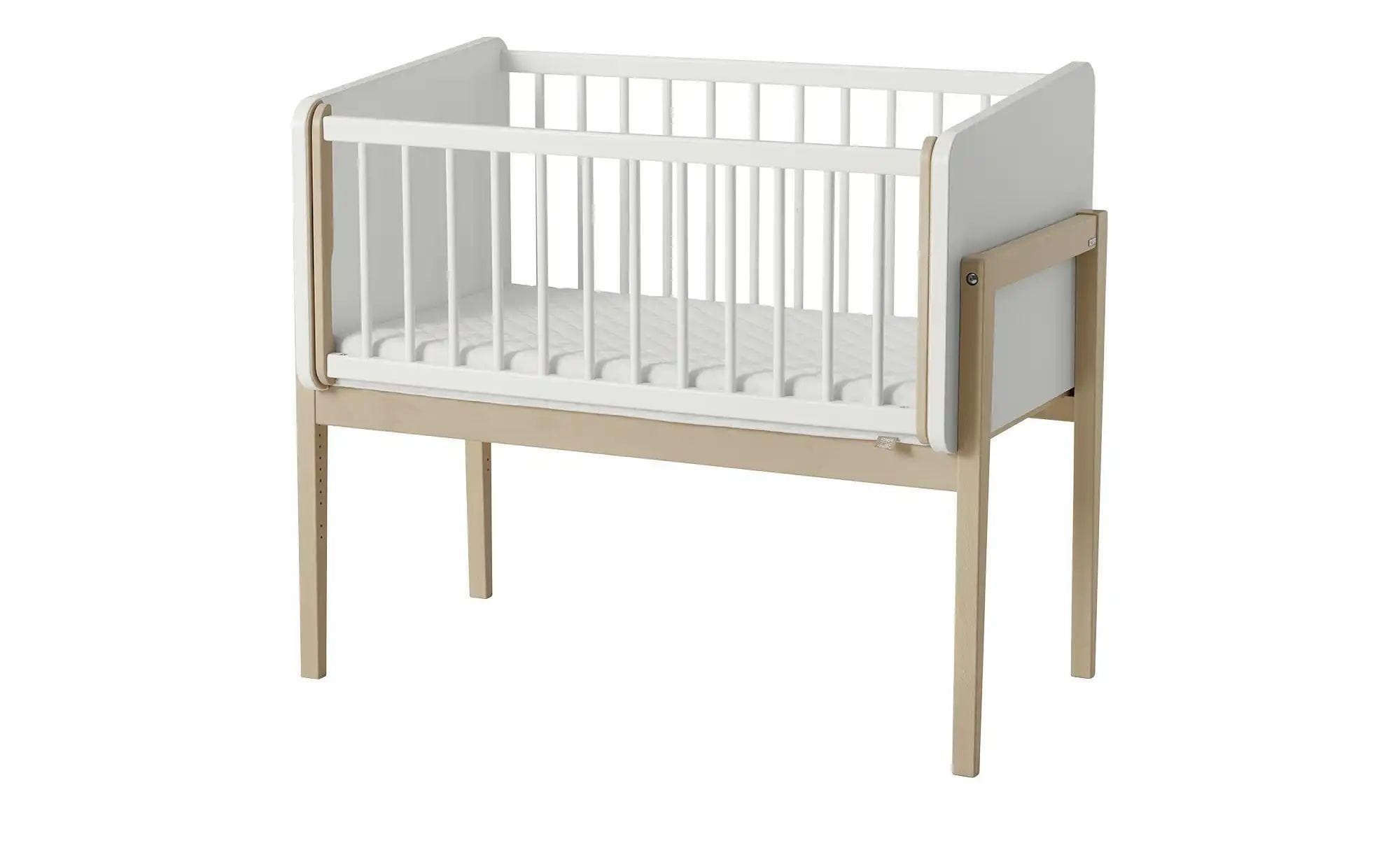 PAIDI Beistellbett Little Cloud Weiß Buche höhenverstellbar umbaubar