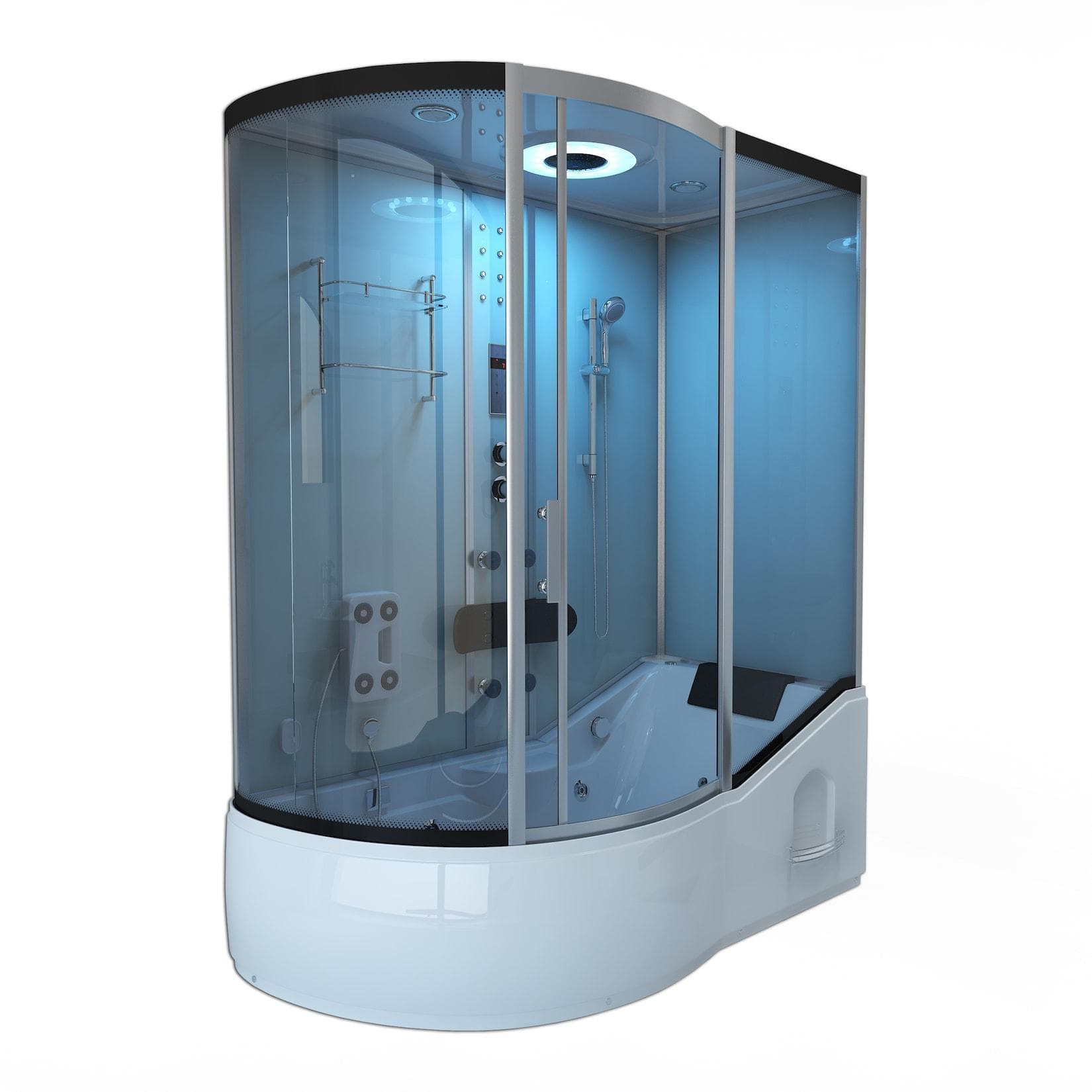 Home Deluxe All in 4in1 Duschkabine Weiß Dampfdusche Whirlpool Sauna