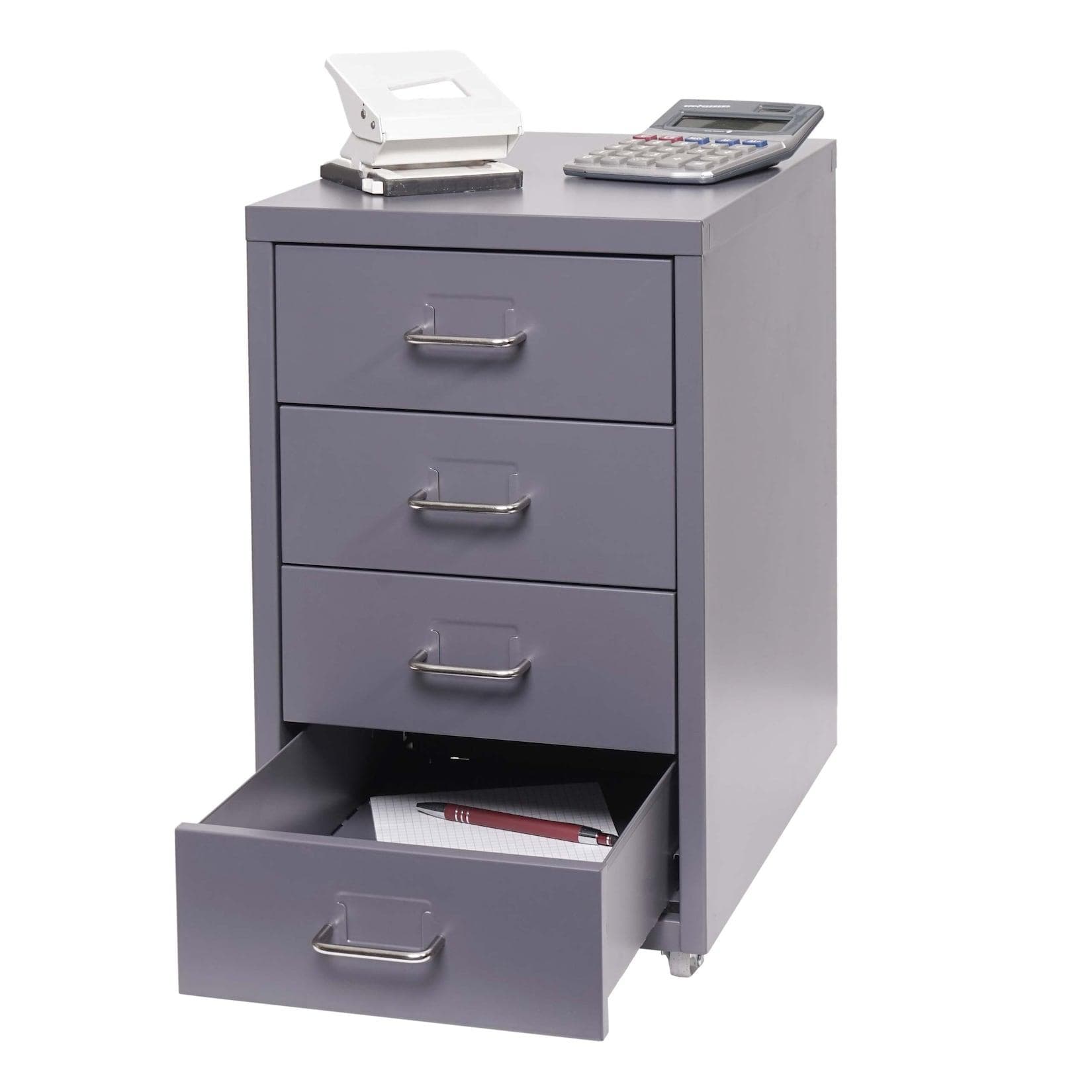 Rollcontainer mit Schubladen und Vollauszug