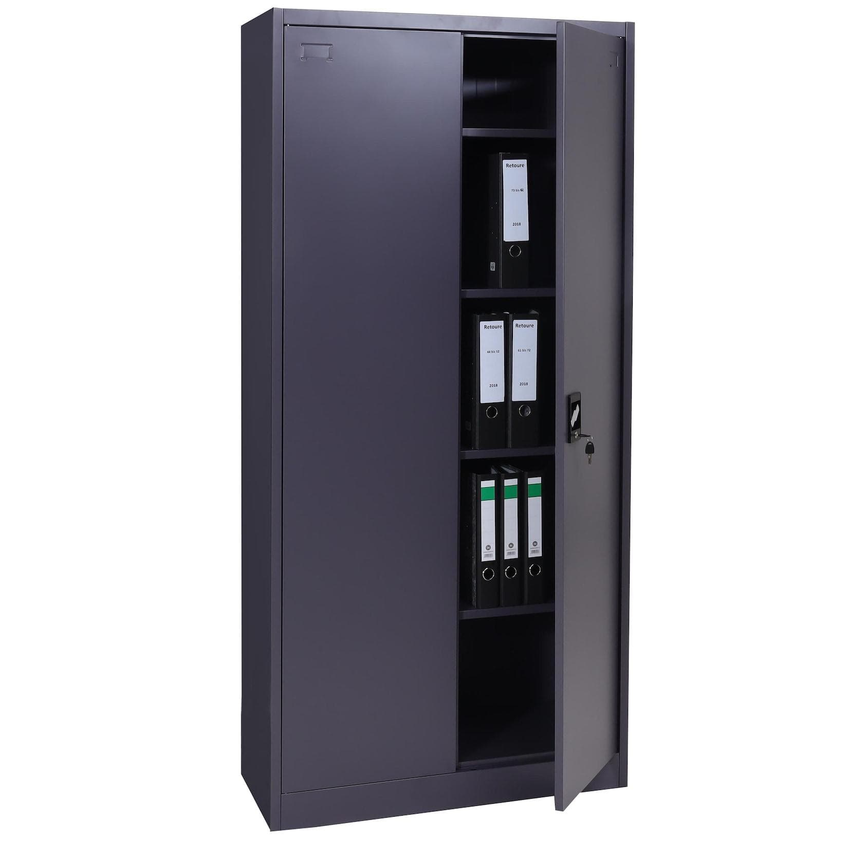 Aktenschrank MCW-H17 Stahlschrank Büroschrank Metall