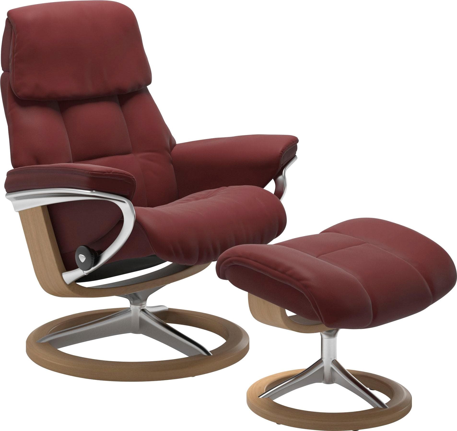 STRESSLESS Ruby Relaxsessel Cherry Paloma Leder Eiche