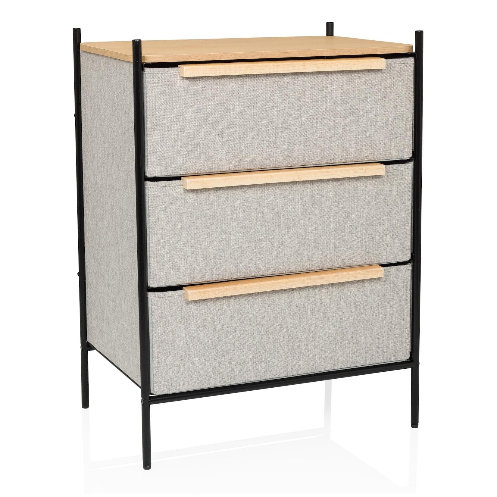 hjh LIVING STUVAR Sideboard: Stoff-Schubladen & Metallgestell