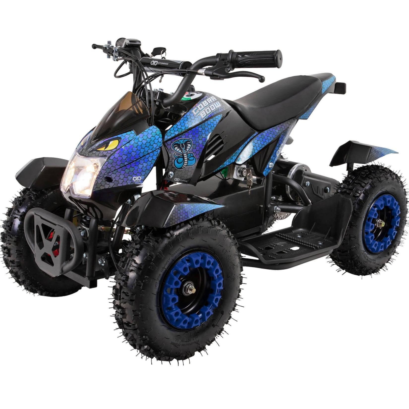 Actionbikes Motors Elektro-Kinderquad Cobra Blau/Schwarz 800 Watt
