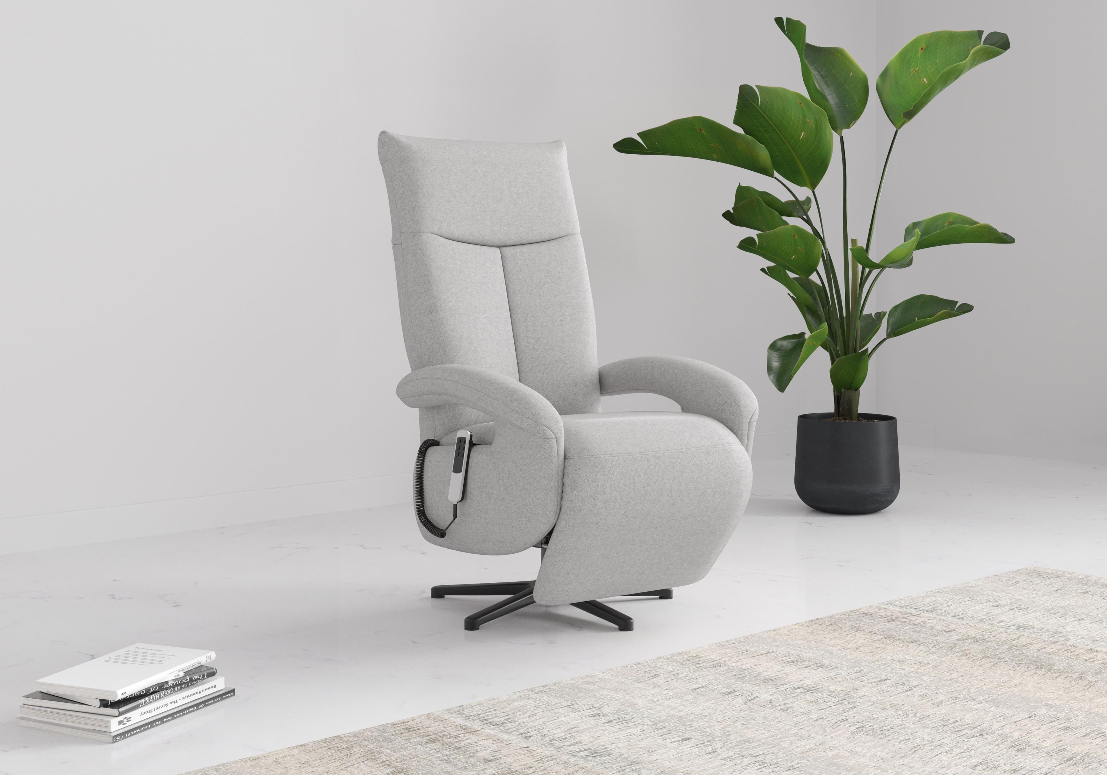TV-Sessel SIT & MORE TV Dance Hellgrau mit Drehfunktion