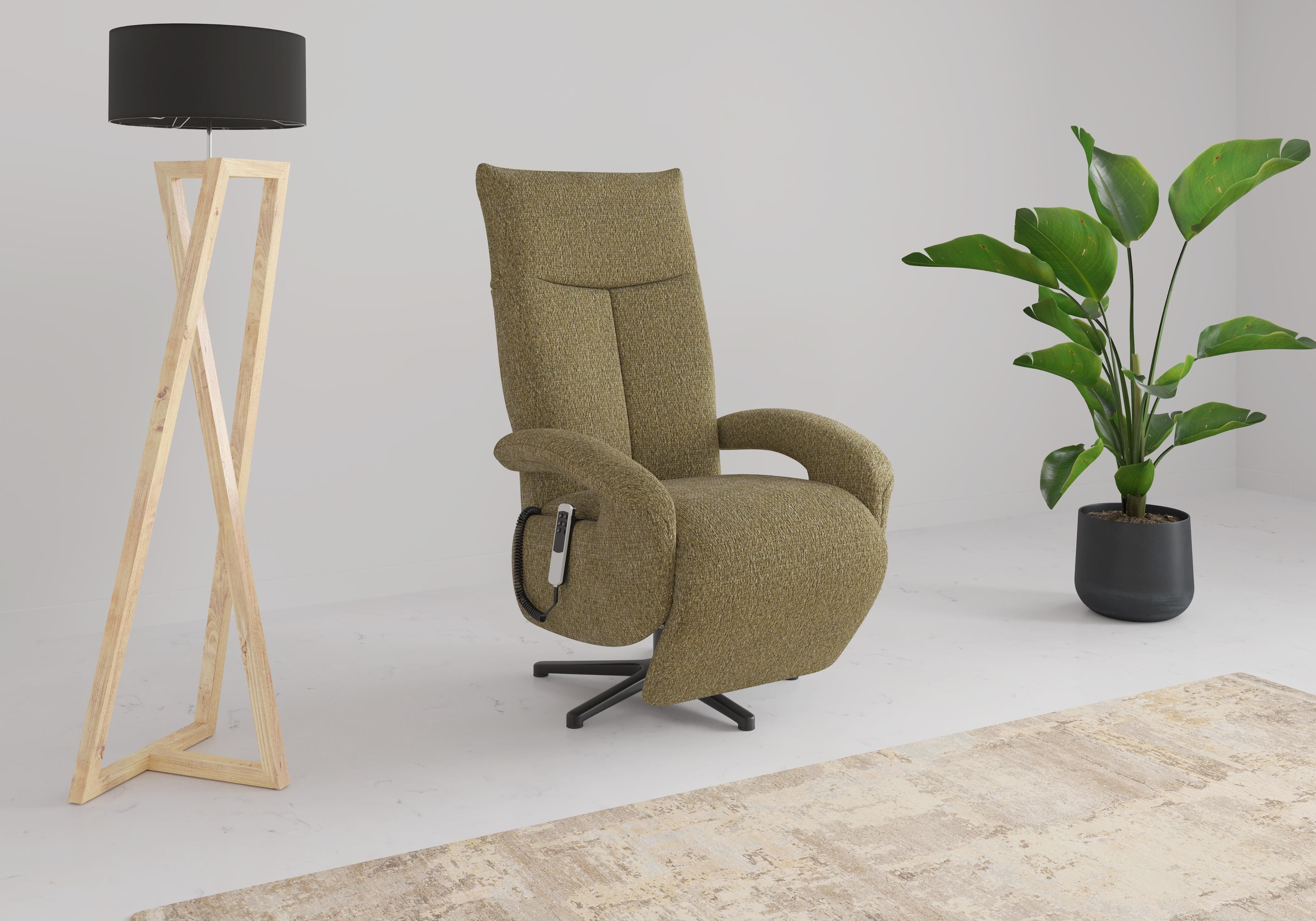 SIT & MORE TV Dance Sessel Elektrisch Verstellbar Olivgrün