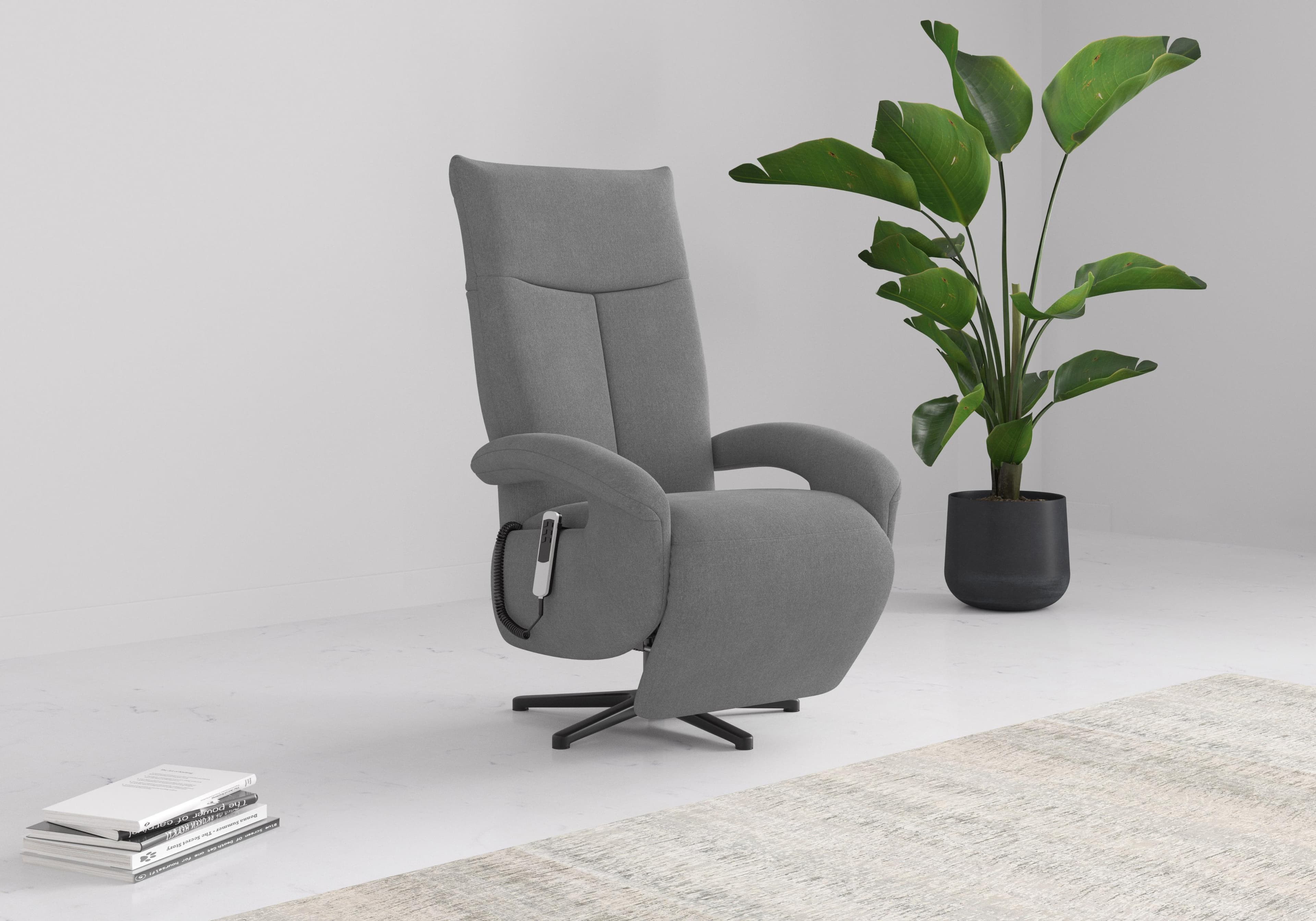 SIT & MORE TV-Sessel "TV Dance" Grau Elektrisch Verstellbar