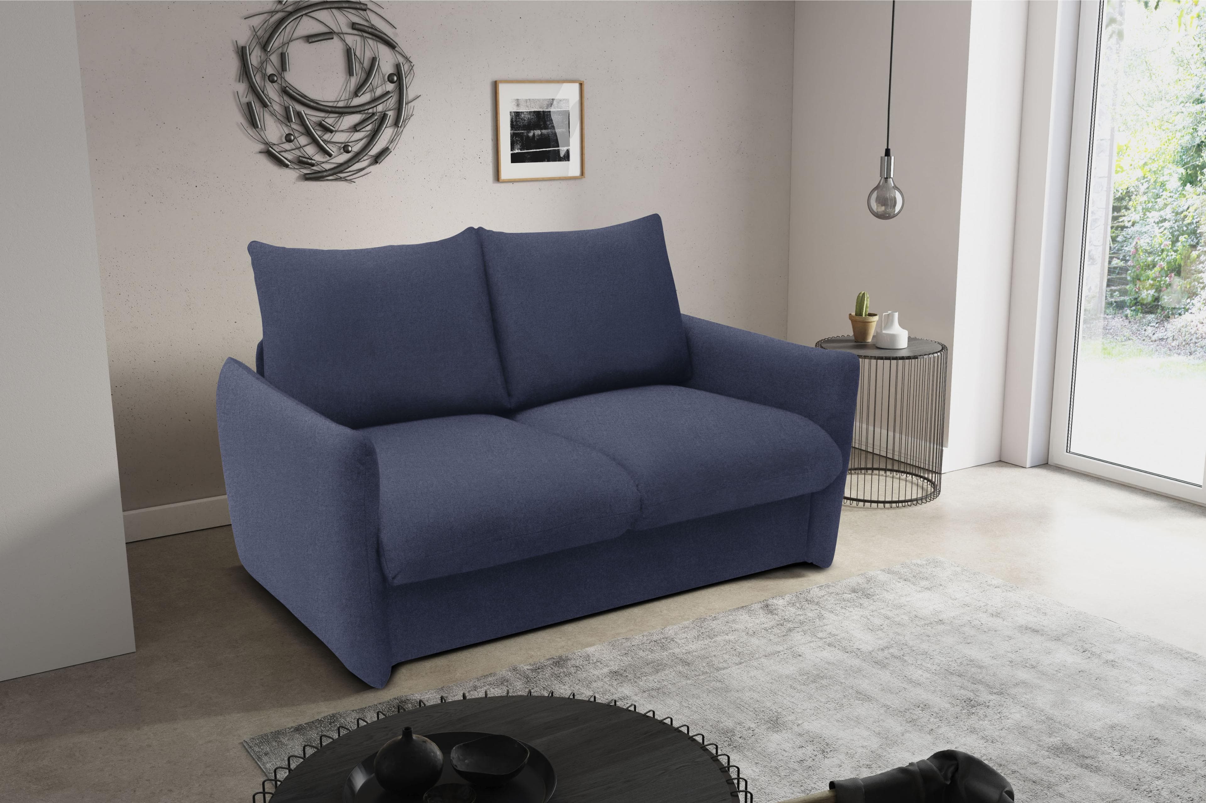 2-Sitzer Schlafsofa mit Federkern und ausklappbarer Liegefläche