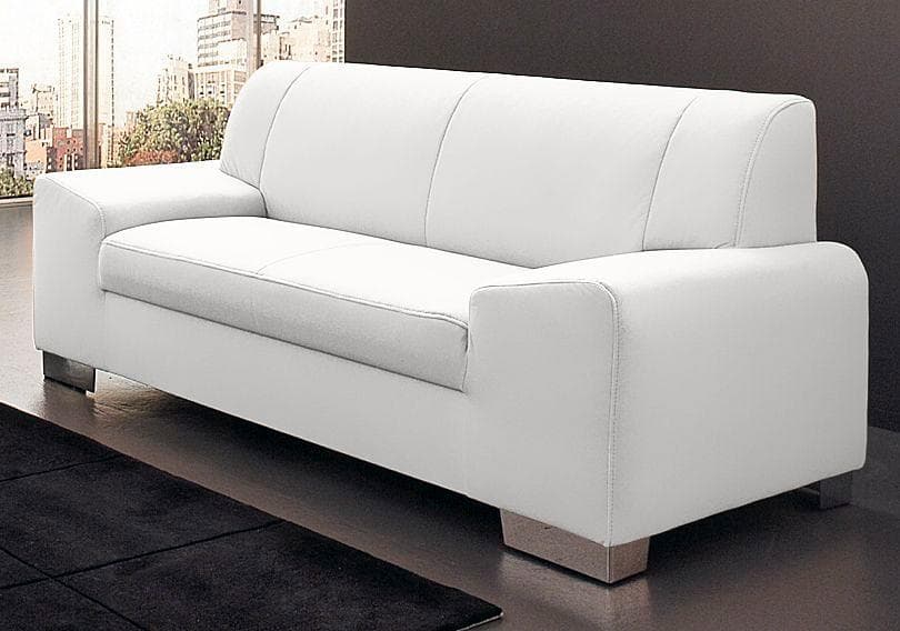 DOMO collection 2-Sitzer Alisson Weiß Wellenunterfederung