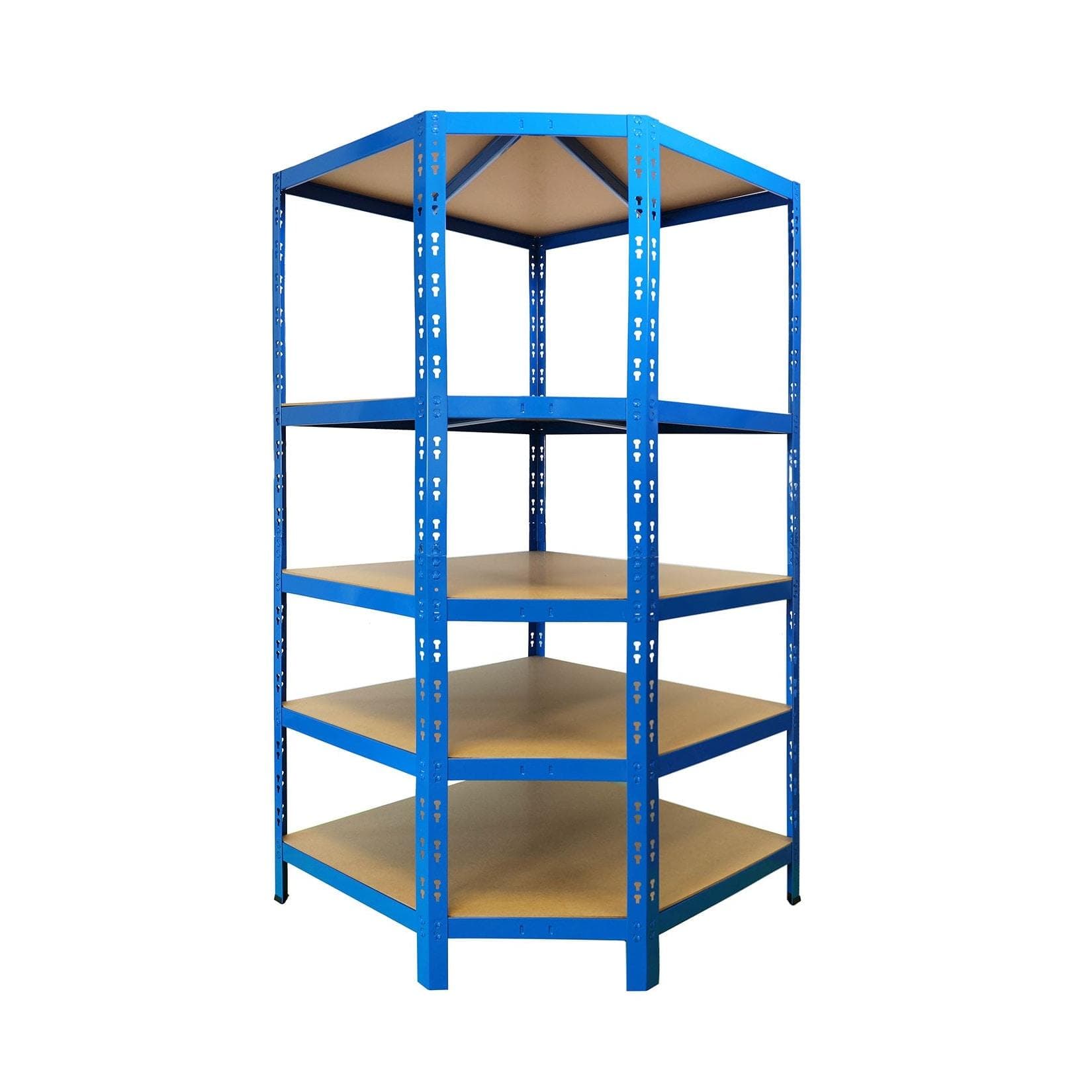 Office Marshal Schwerlastregal Eckig Stahl Blau Schwarz