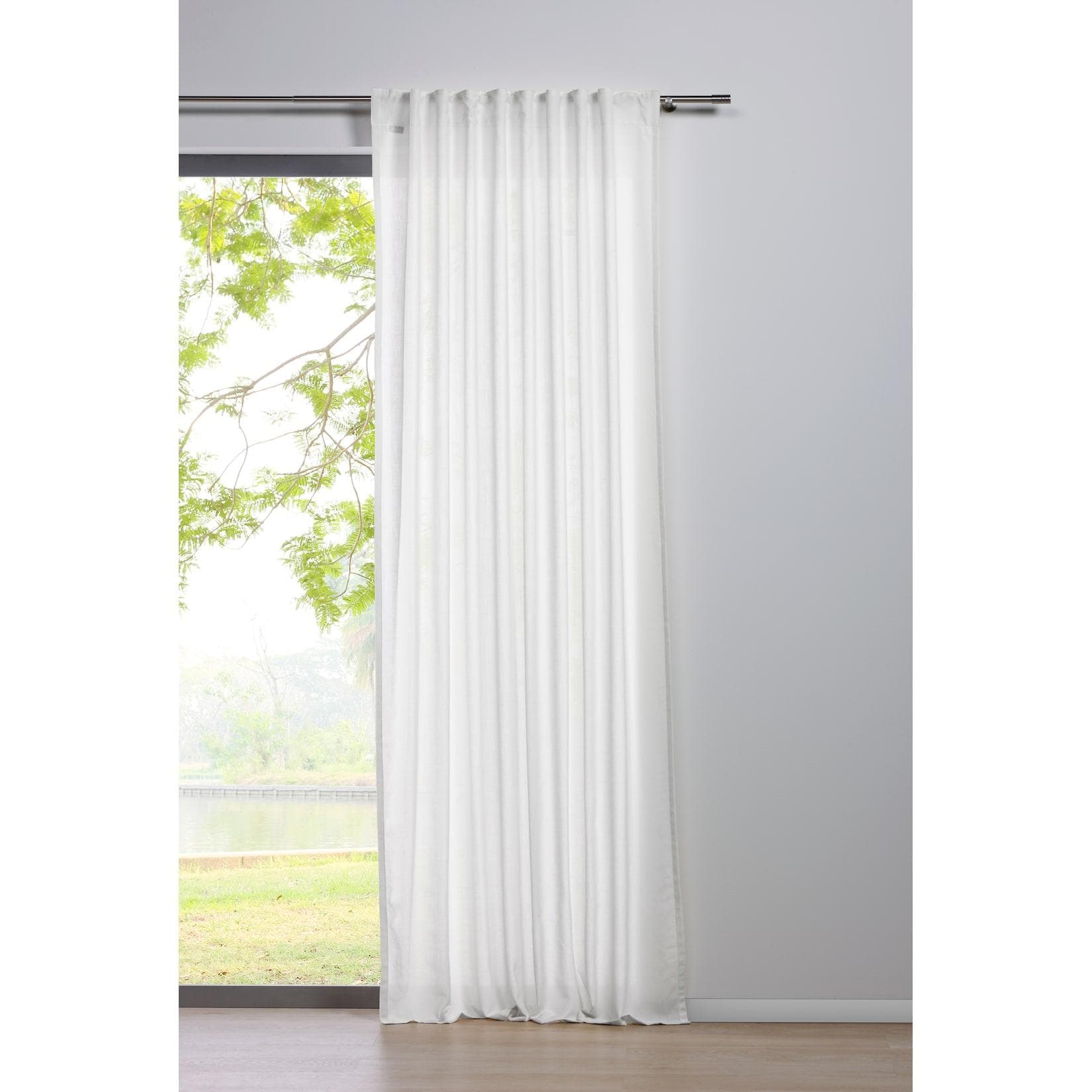 ONDECO Schlaufenschal Mood Gardine Weiß Blickdicht 135x245 cm