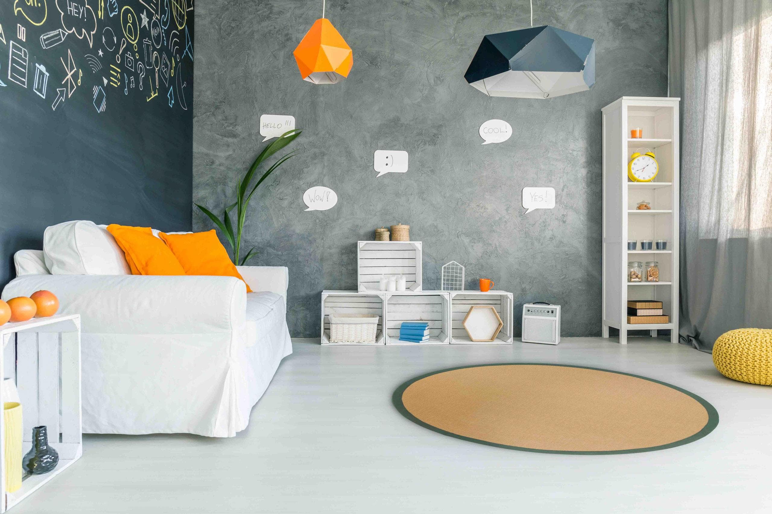 CarpetFine Sisalteppich Grün Handgewebt Mit Bordüre