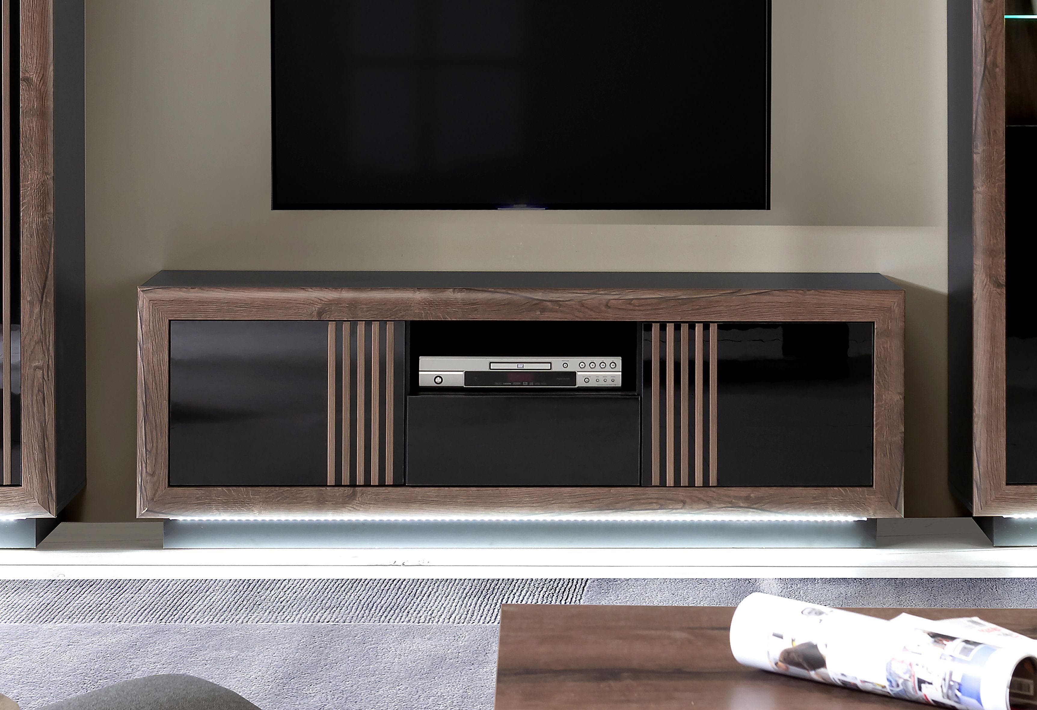 FORTE Lowboard Savona TV-Schrank mit Sockelbeleuchtung
