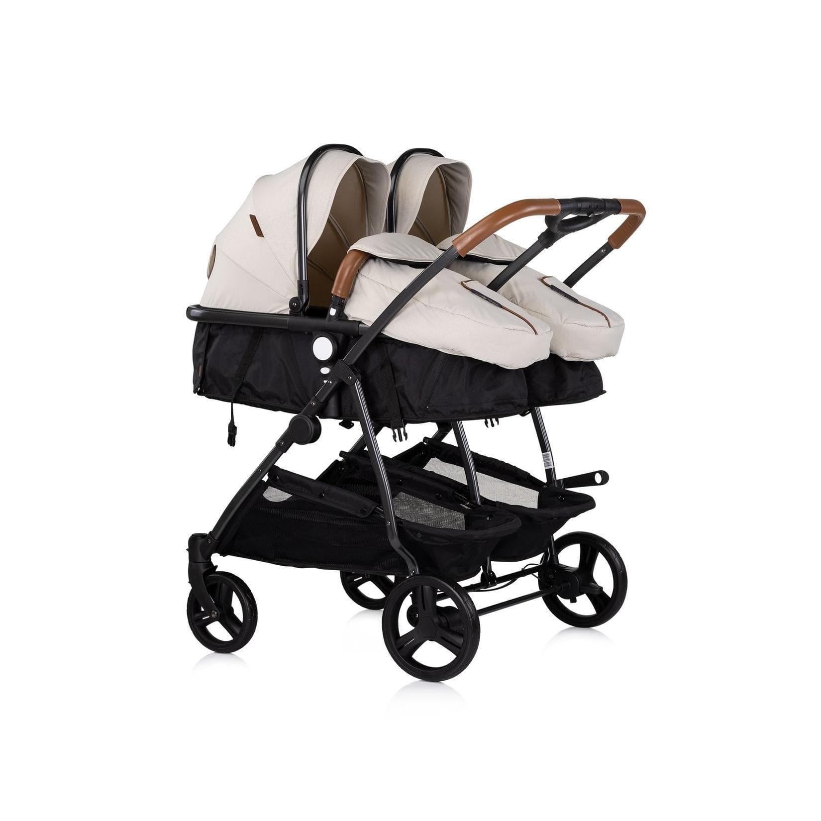 Chipolino Geschwisterkinderwagen Duo Smart klappbar creme