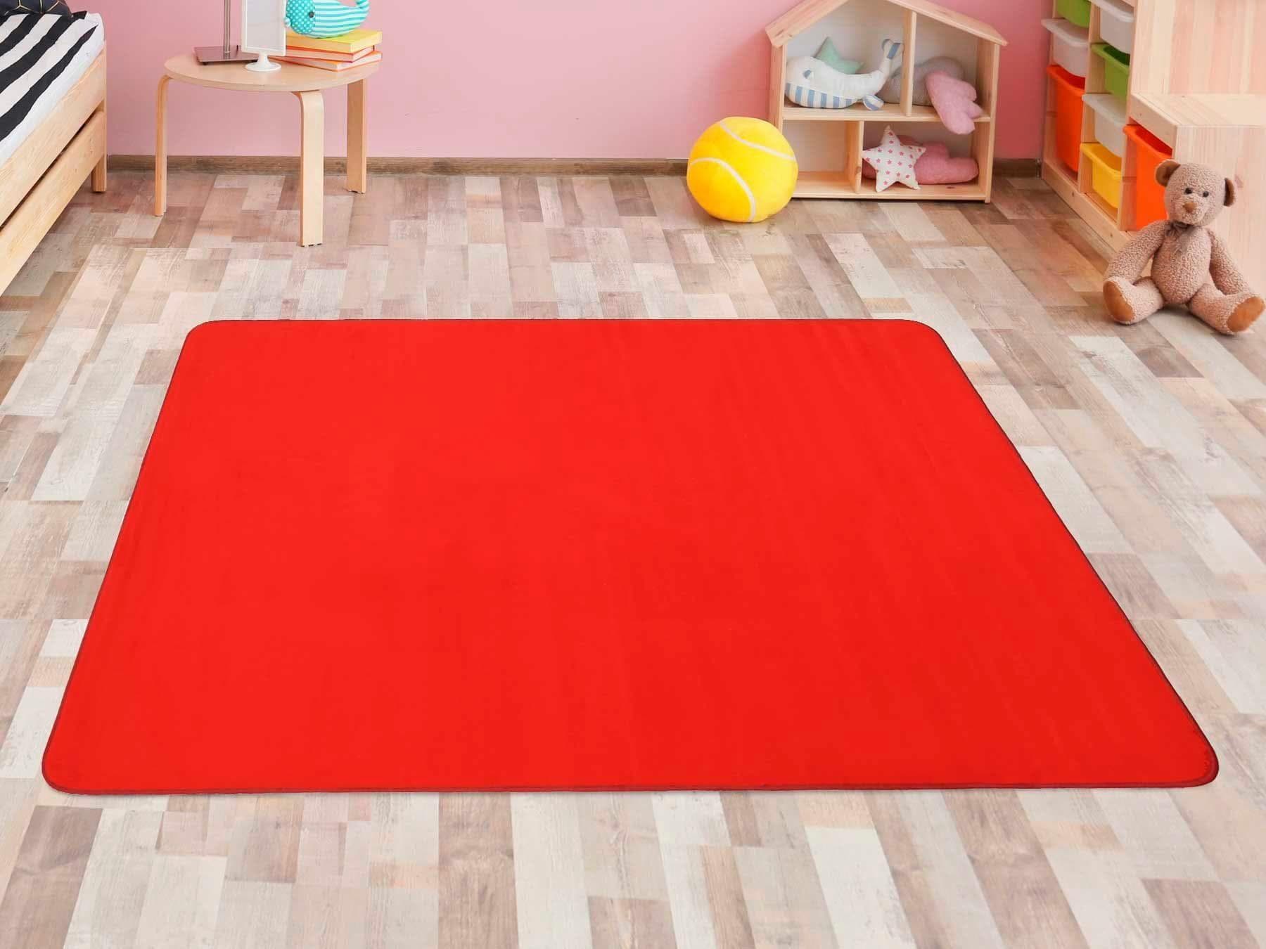 Kinderteppich SITZKREIS Rot Polyamid Spielteppich