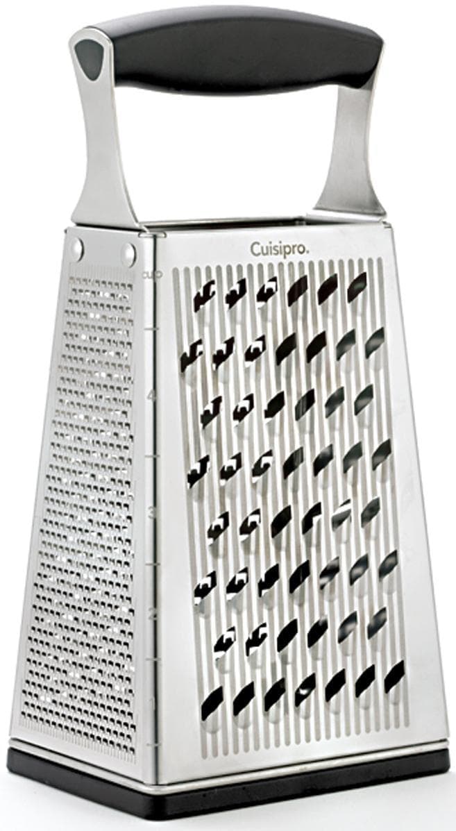 Vierkantreibe CUISIPRO Silber Edelstahl Küchenreiben 5 Reibeflächen