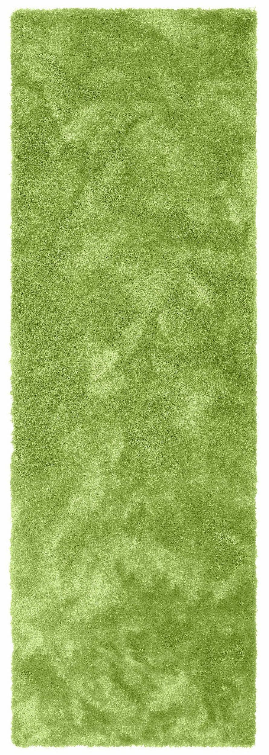 Hochflor-Läufer Bruno Banani Dana Teppich Uni Olivgrün