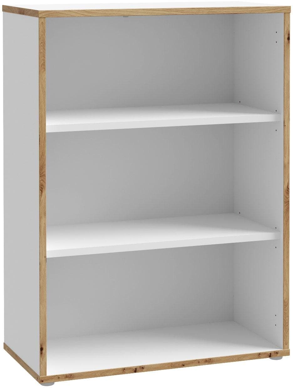 Braun-weißes Aktenregal | Praktische Aufbewahrungslösung