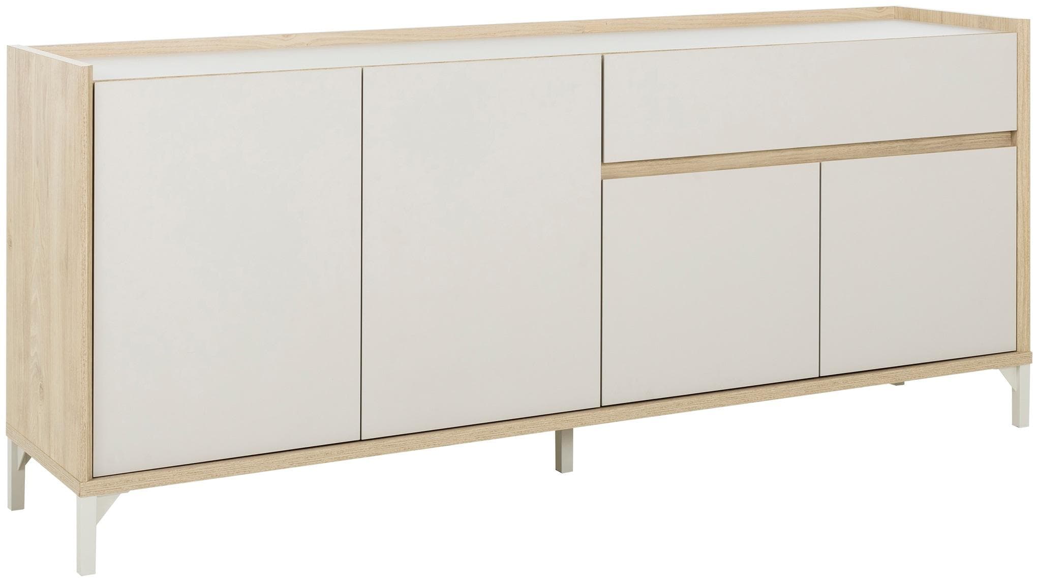 Gami Sideboard Lenk Weiß/Grau Holzwerkstoff