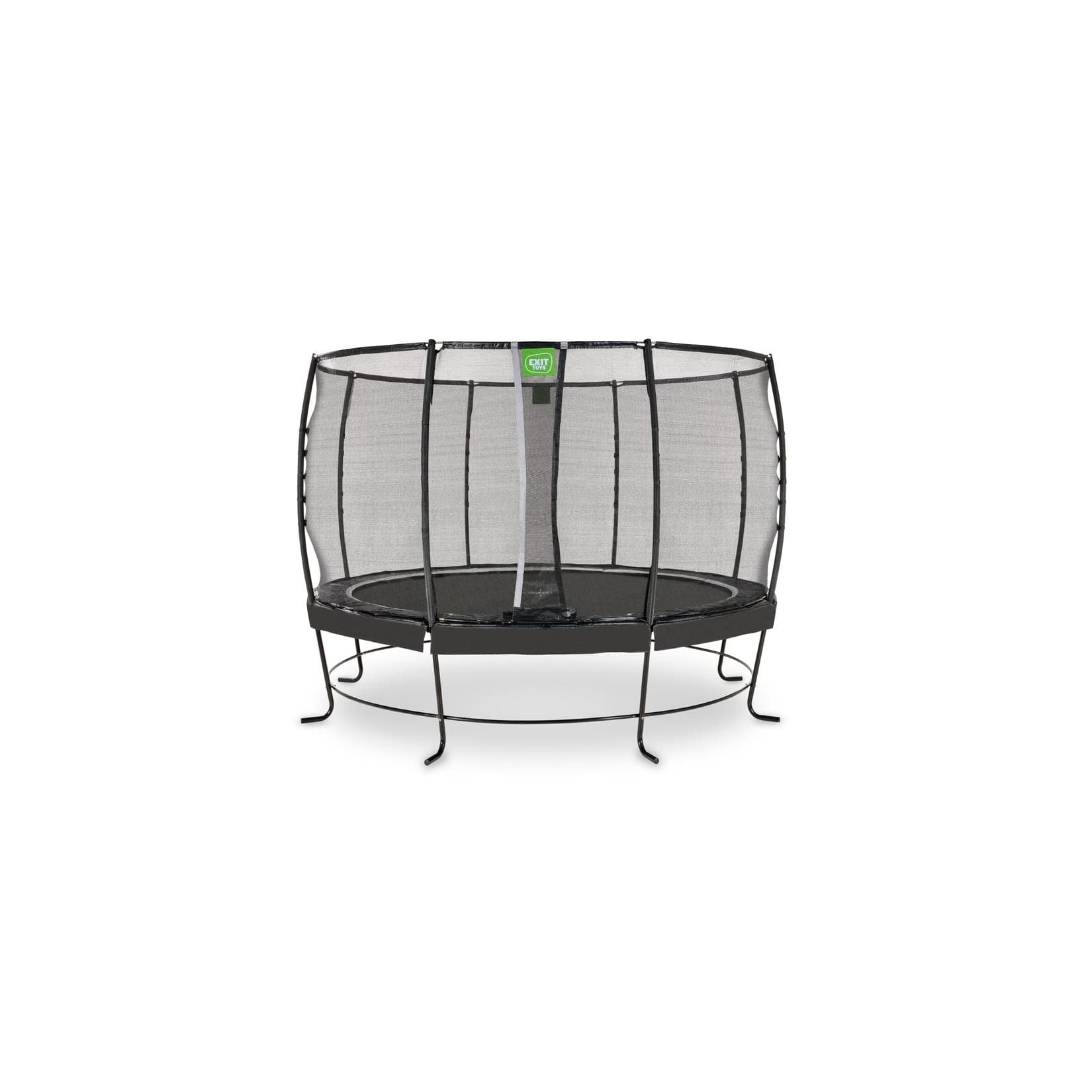 EXIT Lotus Premium Trampolin Ø366cm Schwarz mit Sicherheitsnetz