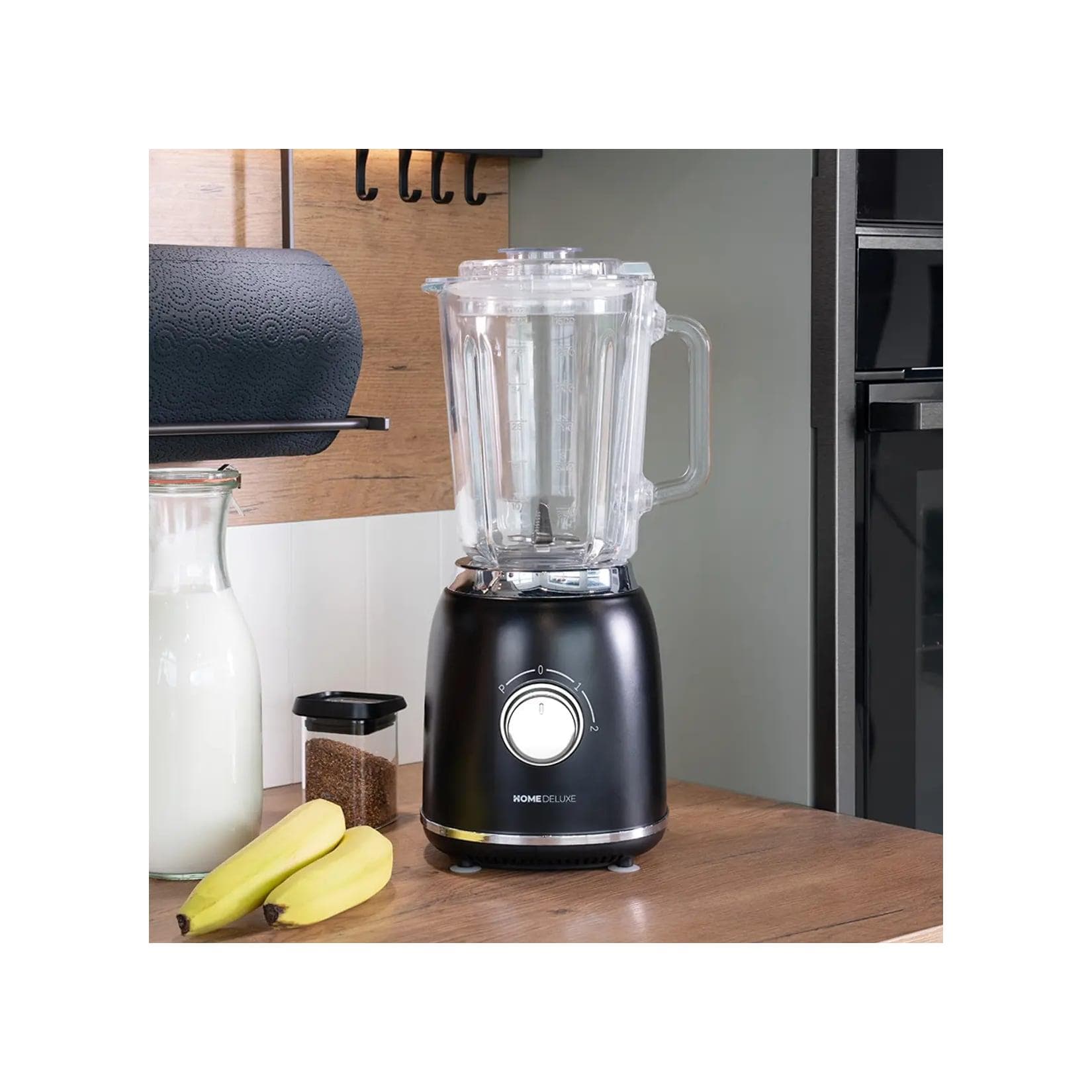 HOME DELUXE Standmixer GRANDE Matt Schwarz Hochleistungs-Mixer