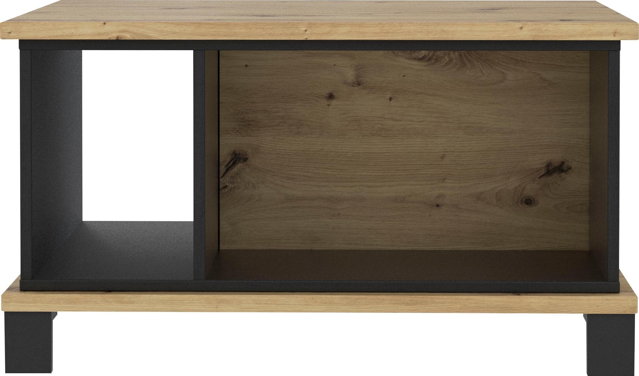 Artisan Eiche Couchtisch mit schwarzem Finish