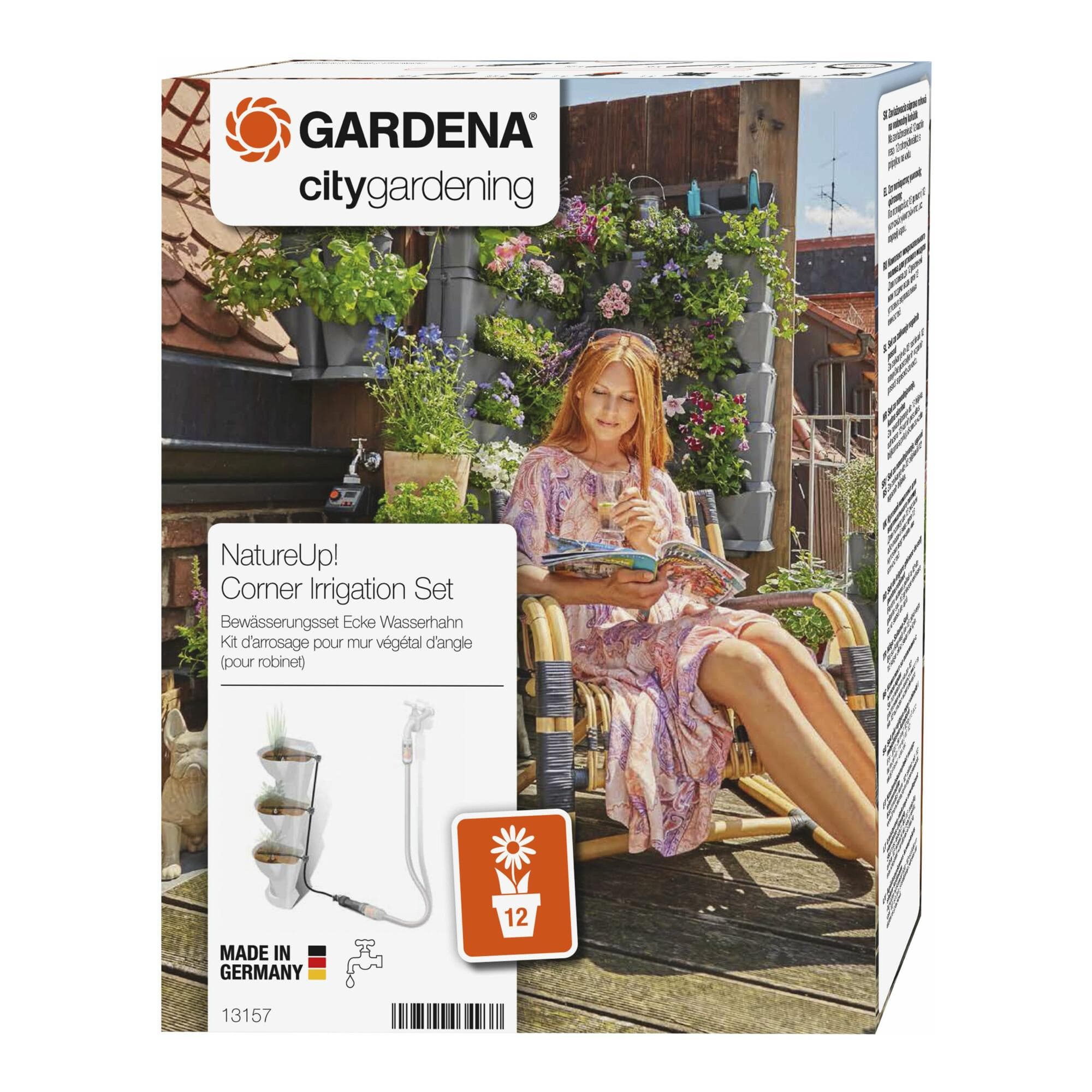 GARDENA NatureUp! Bewässerungsset Ecke Wasserhahn Tropfbewässerung