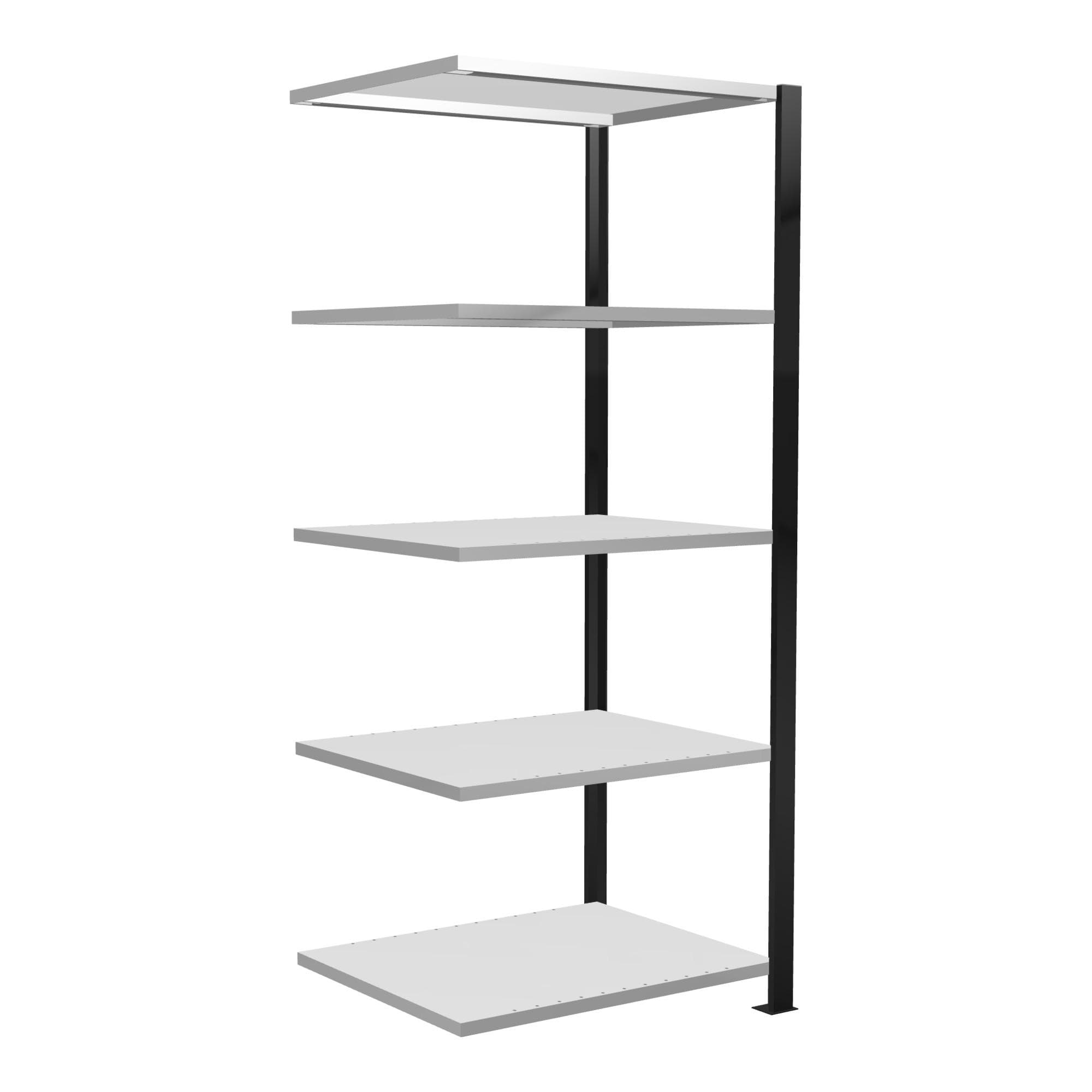 Schulte Anbauregal Büro-Steckregal MULTIplus150 Schwarz/Grau