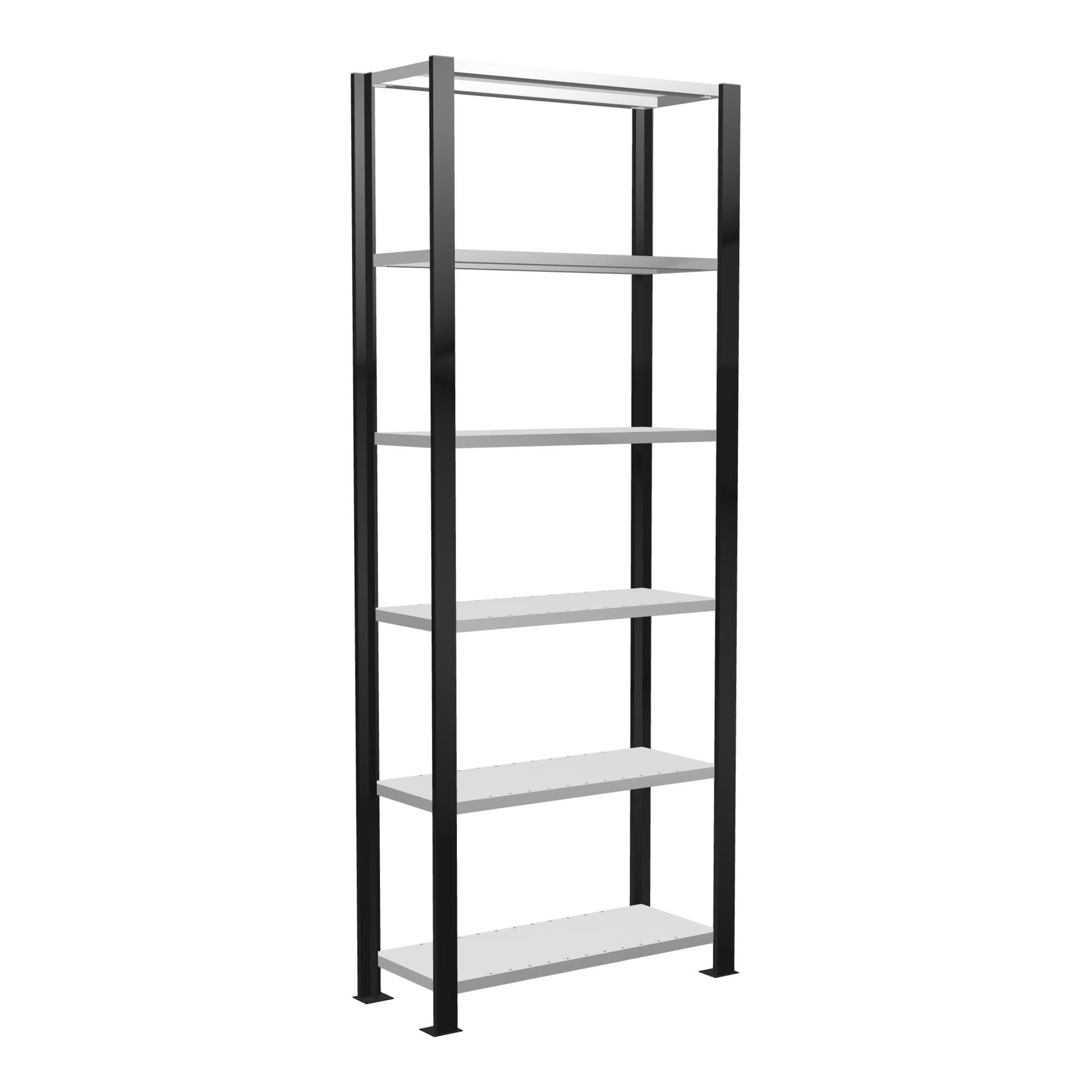 Schulte Grundregal Büro-Steckregal MULTIplus85 6 Fachböden Kreuzstrebe