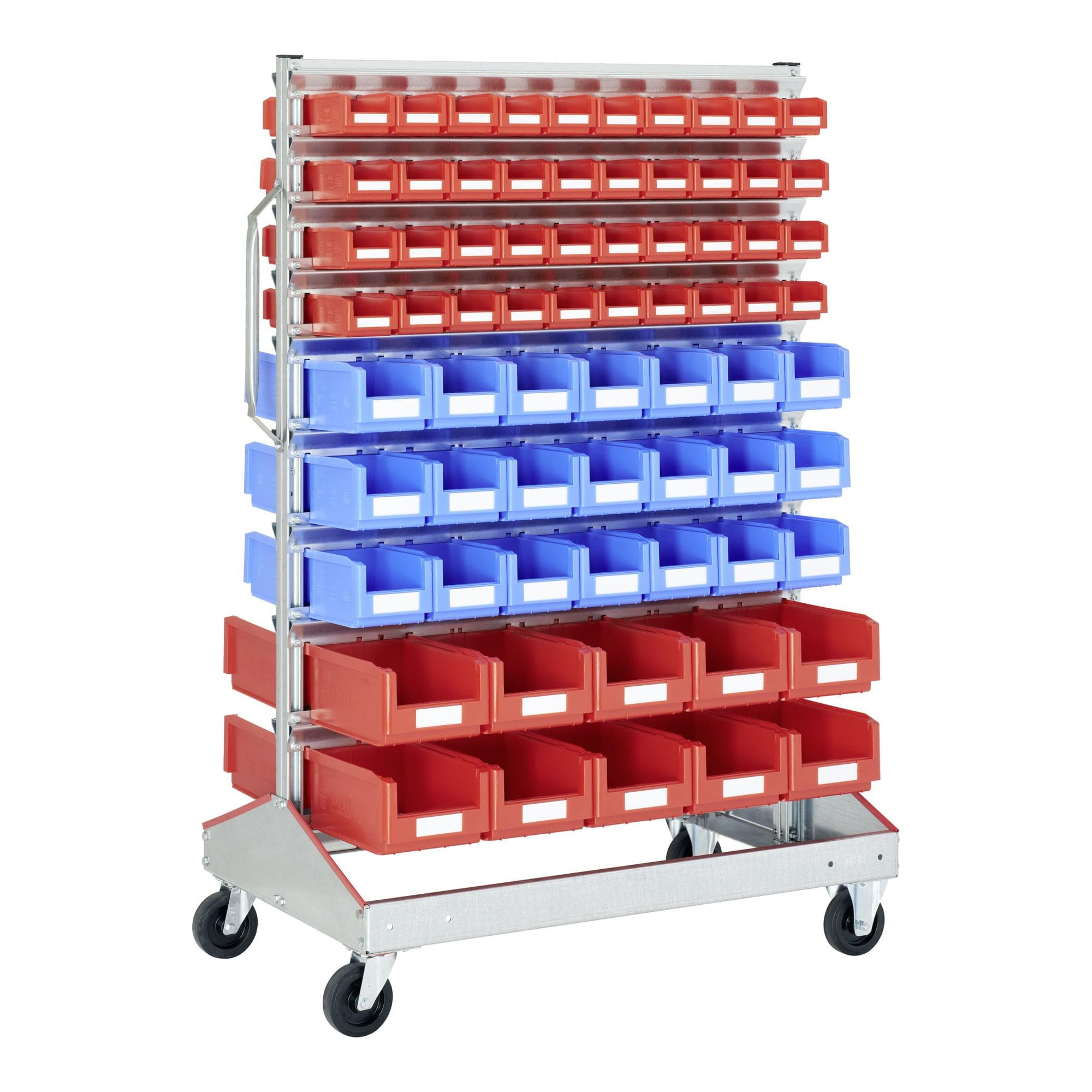 Bito Sichtrollwagen SRW2N B 1130 mm x H 1705 mm x T 710 mm zweiseitige Nutzung, verzinkt