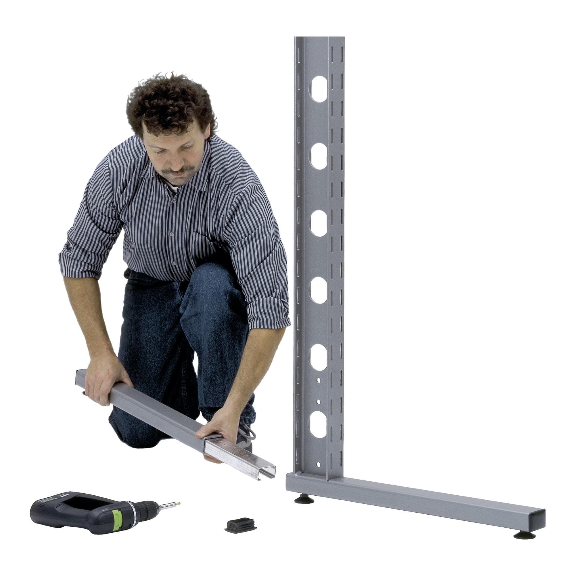 Bito Steckfuß-Set 19317 B Grau Aluminium