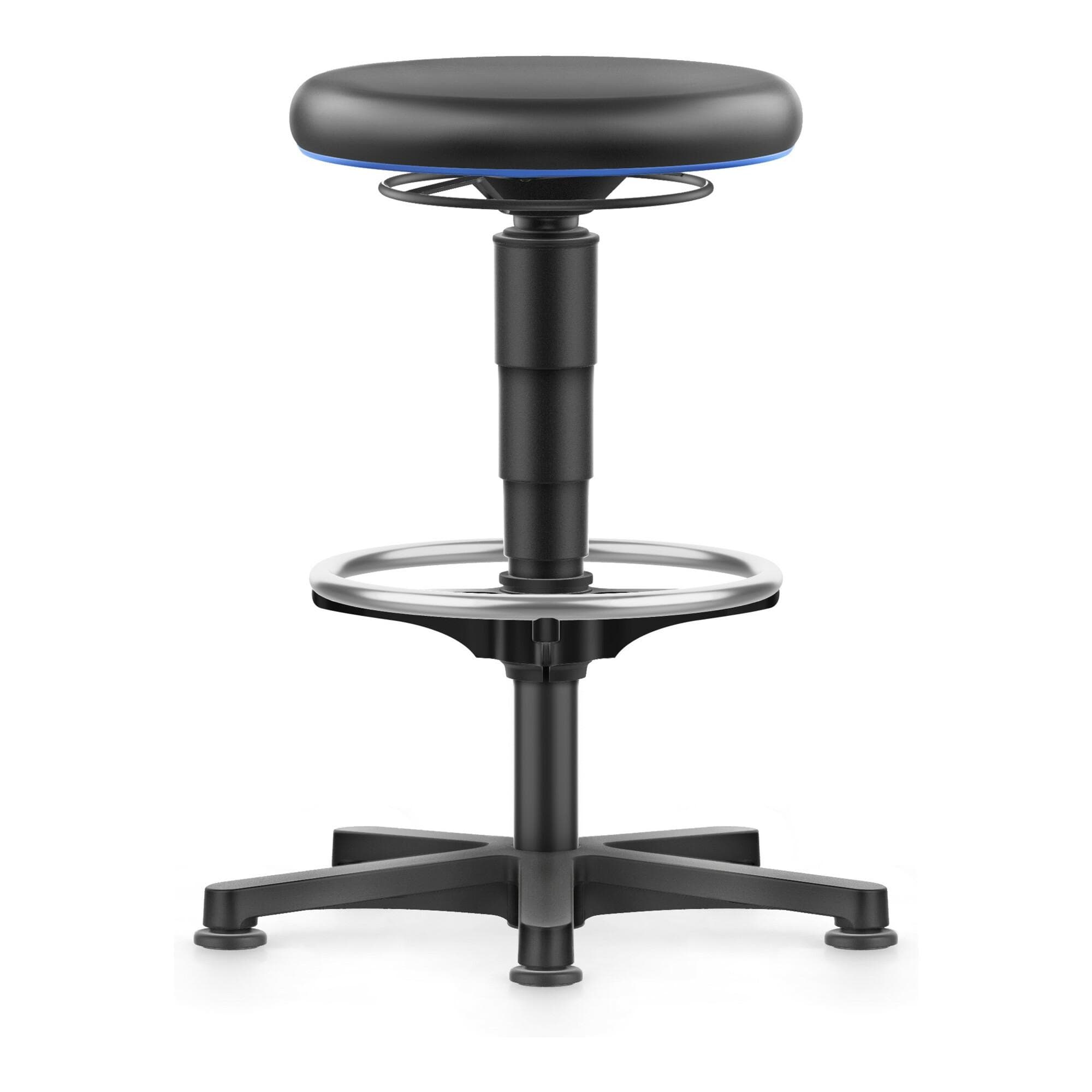 bimos Allround Hocker Kunstleder Schwarz Sitzhöhe Verstellbar