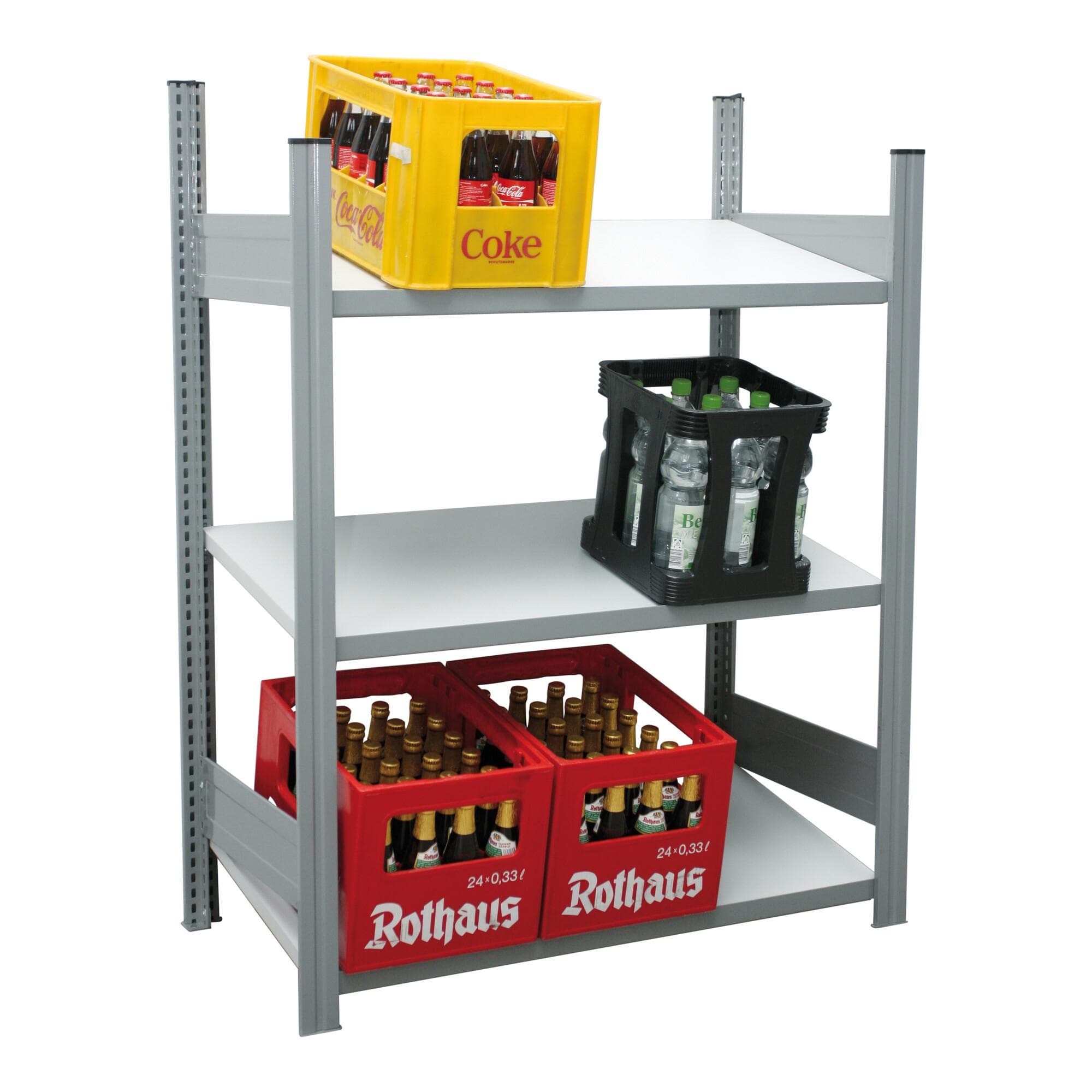 Regalwerk BERT Getränkekistenregal Grundfeld Steckregal