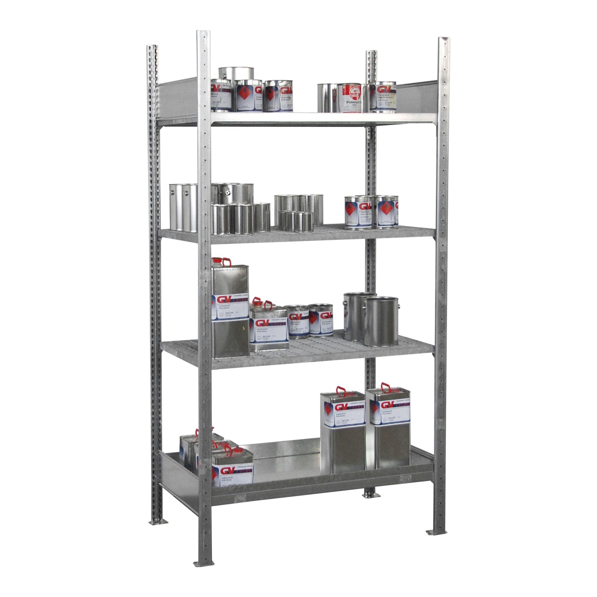 Bauer Südlohn Kleingebinderegal mit Auffangwanne 3017-4E, verzinkt